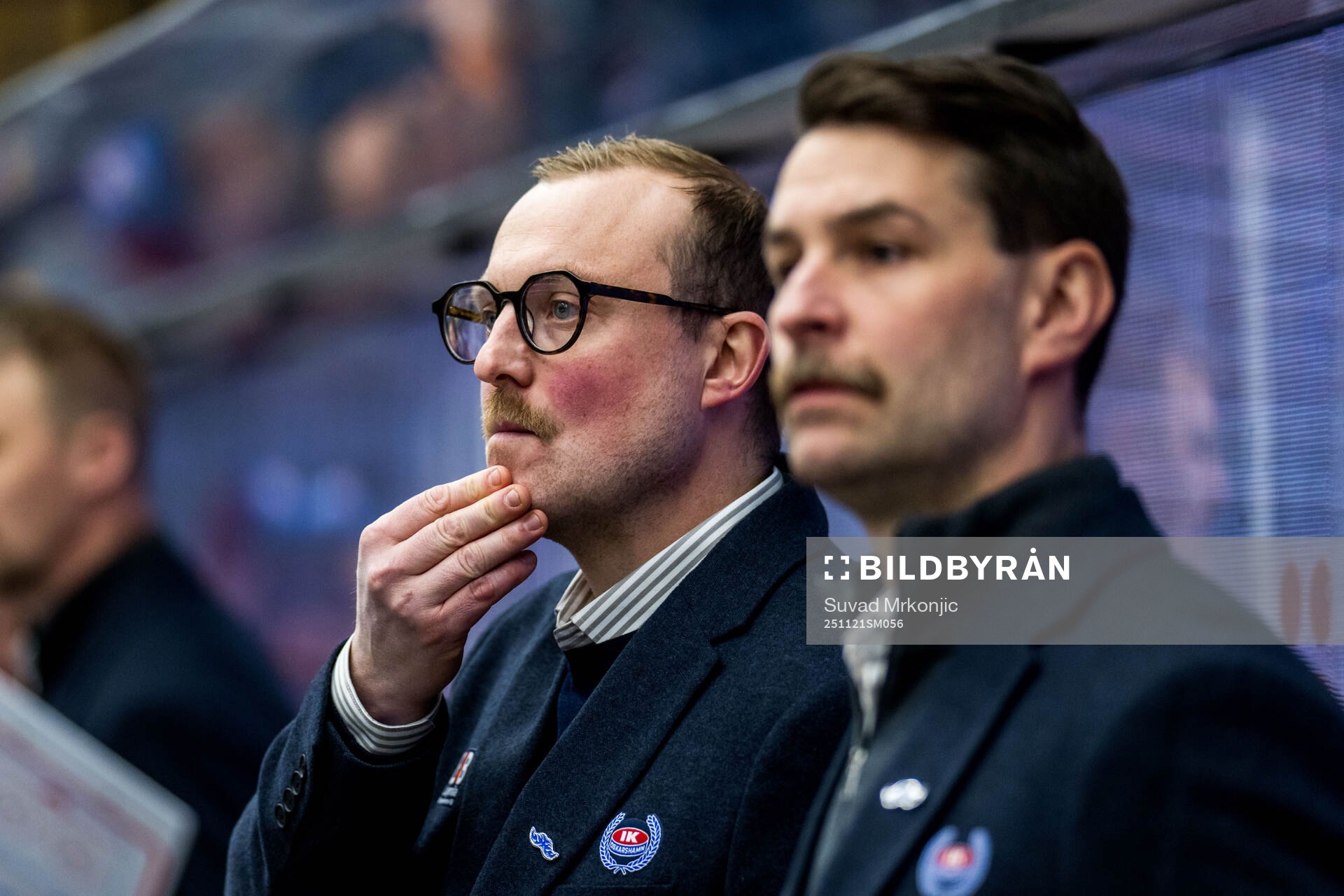 Oskarshamns huvudtränare Jeff Jakobs och assisterande
