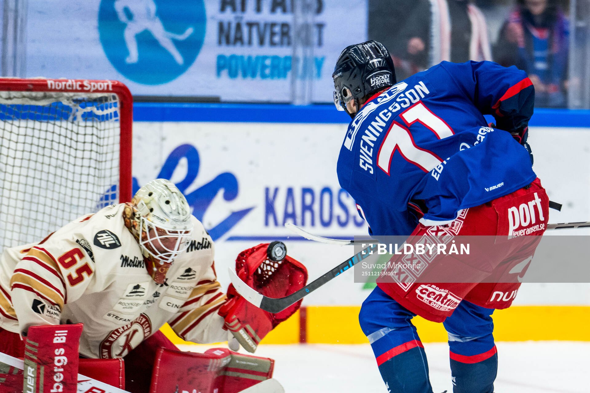 Kalmars målvakt Jacob Crespin och Oskarshamns Filip