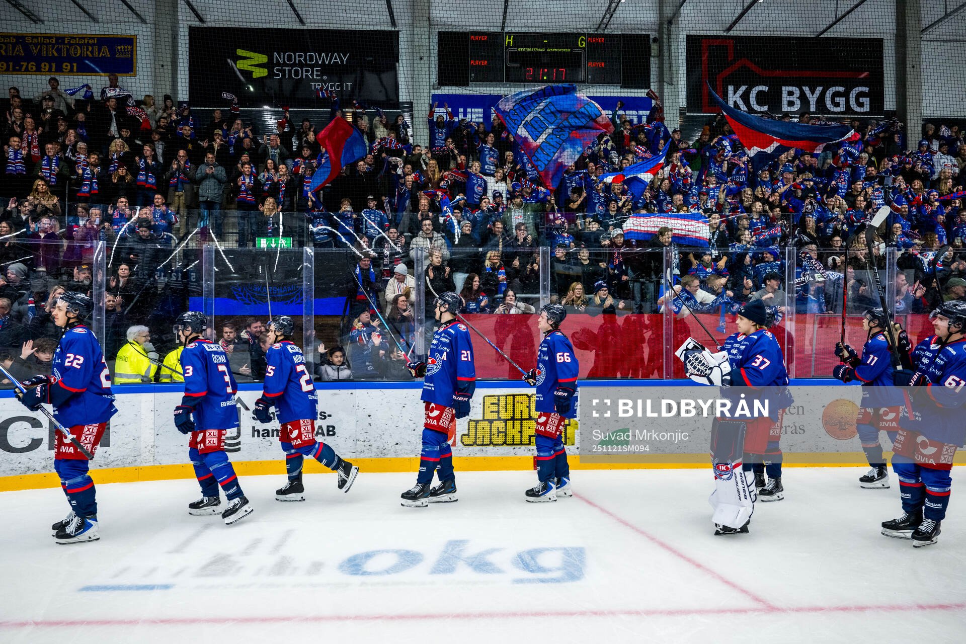 Oskarshamns spelare jublar