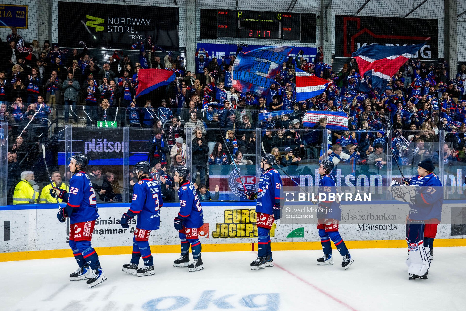 Oskarshamns spelare jublar