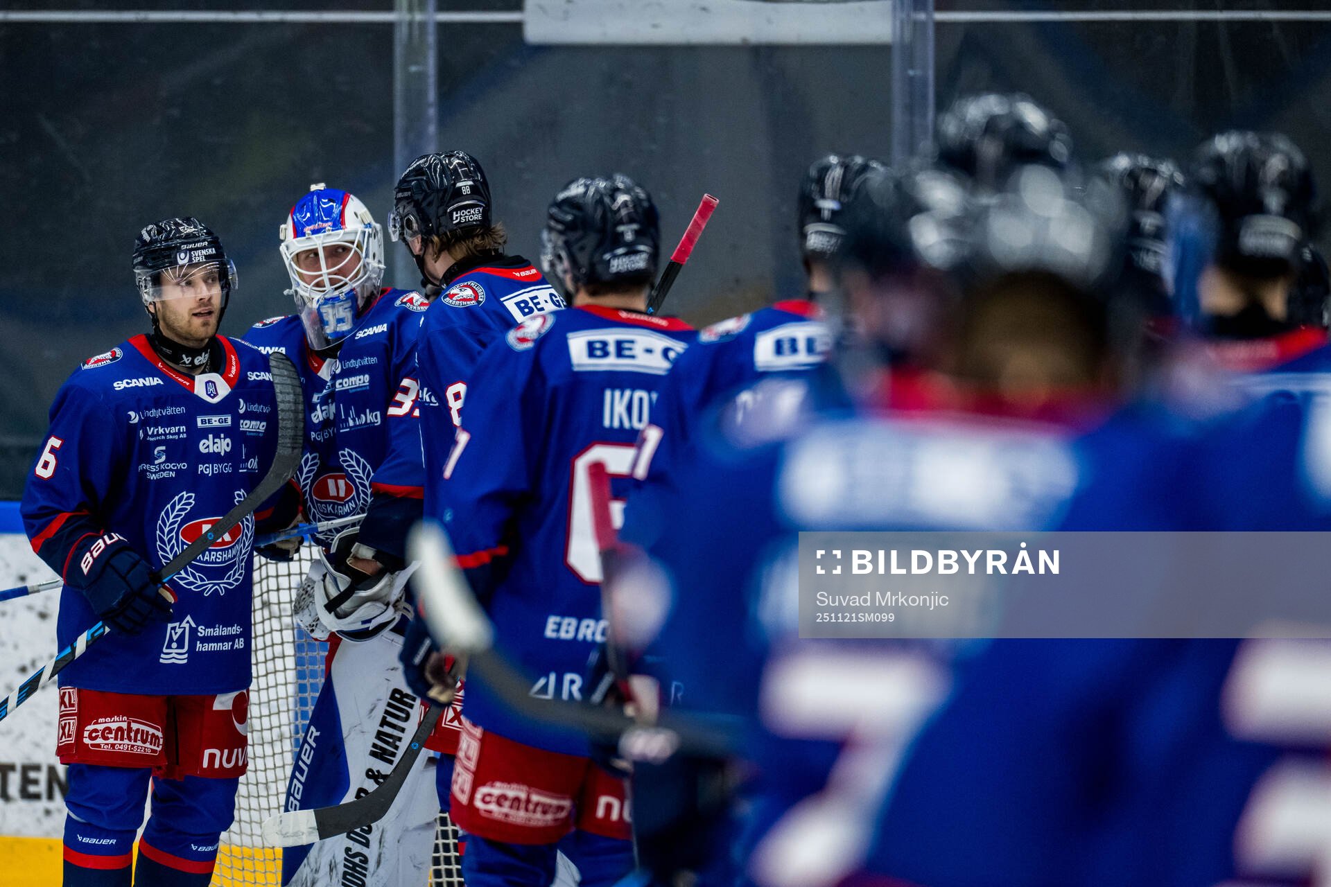 Oskarshamns spelare jublar