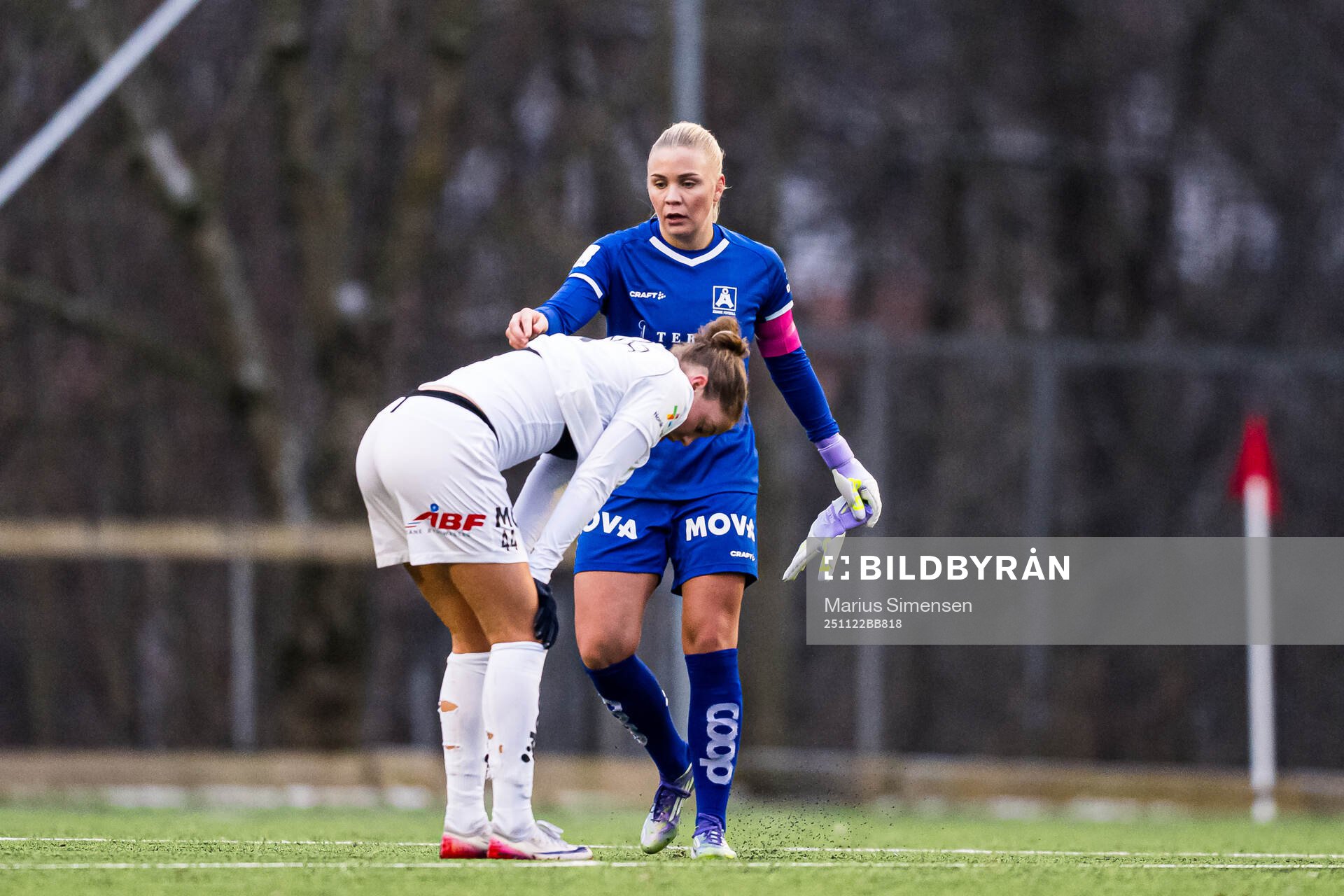 Goalkeeper Hanne Larsen of Åsane looks dejected