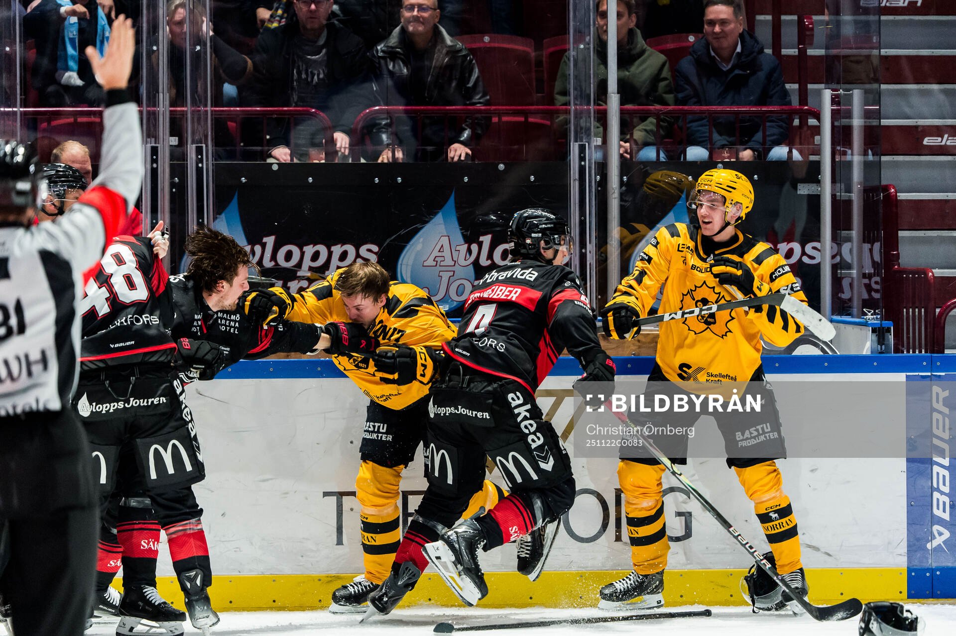 Malmö Redhawks Johan Ivarsson och Martin Schreiber och