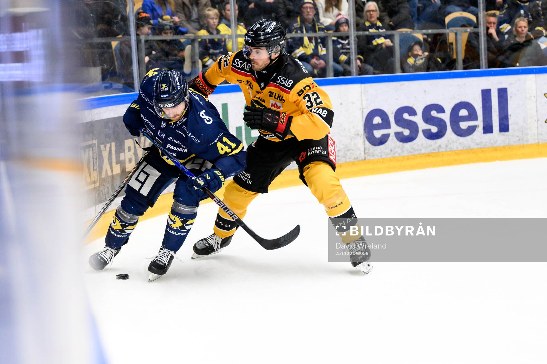 HV71s Riley Woods och Luleås Oscar Engsund