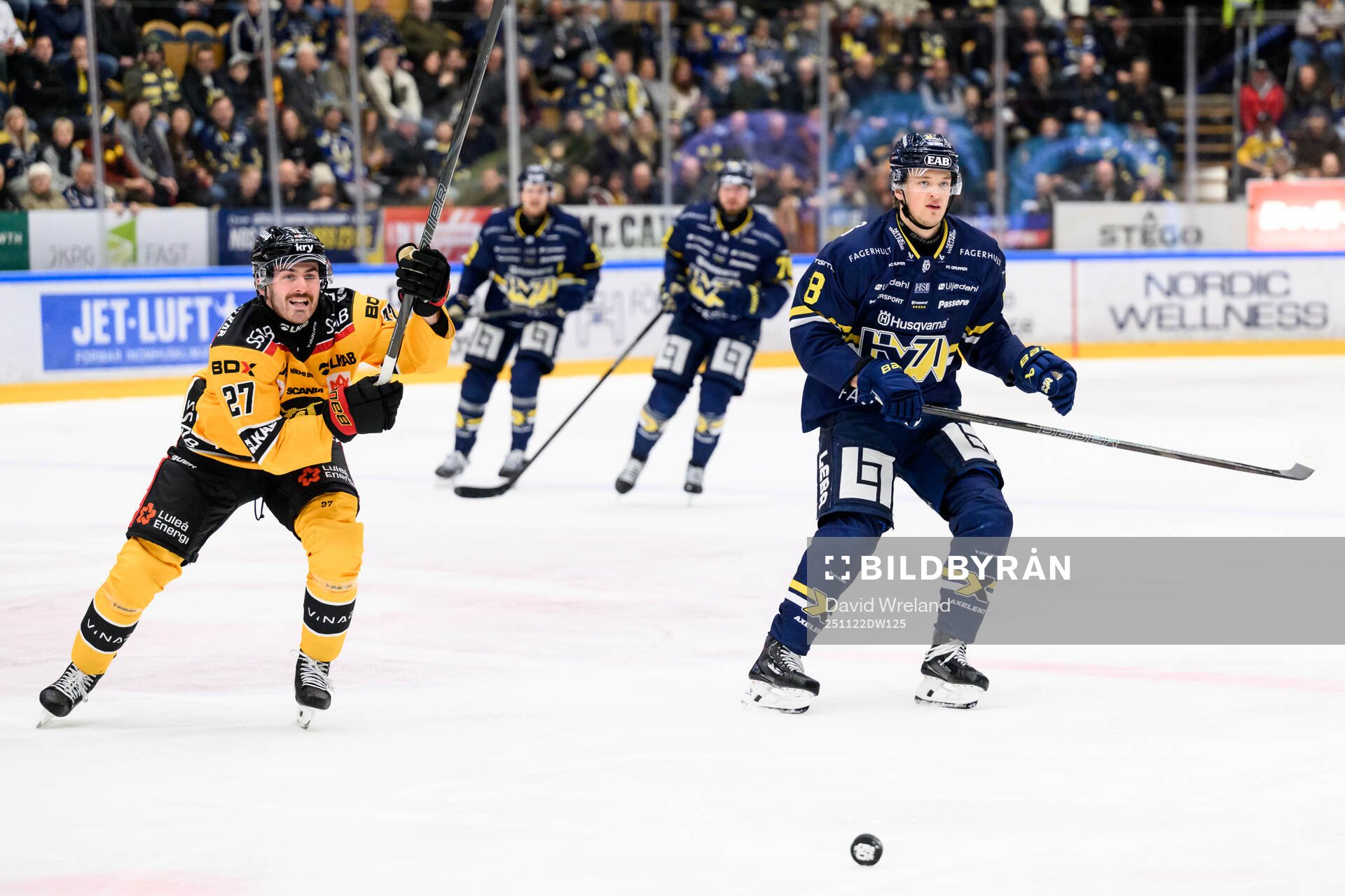 Luleås Ben Tardif och HV71s Lucas Lagerberg