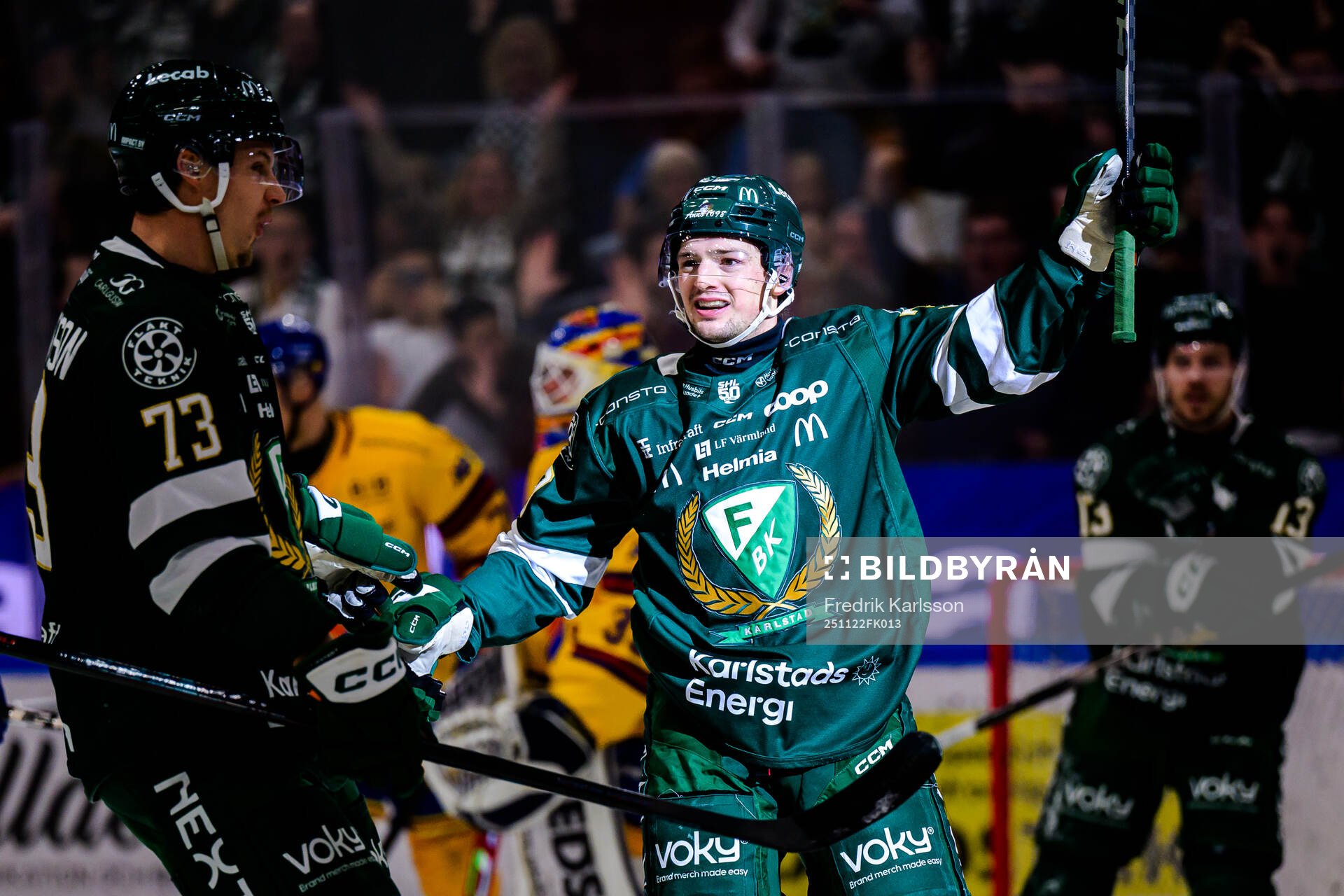 Färjestads Luke Philp jublar