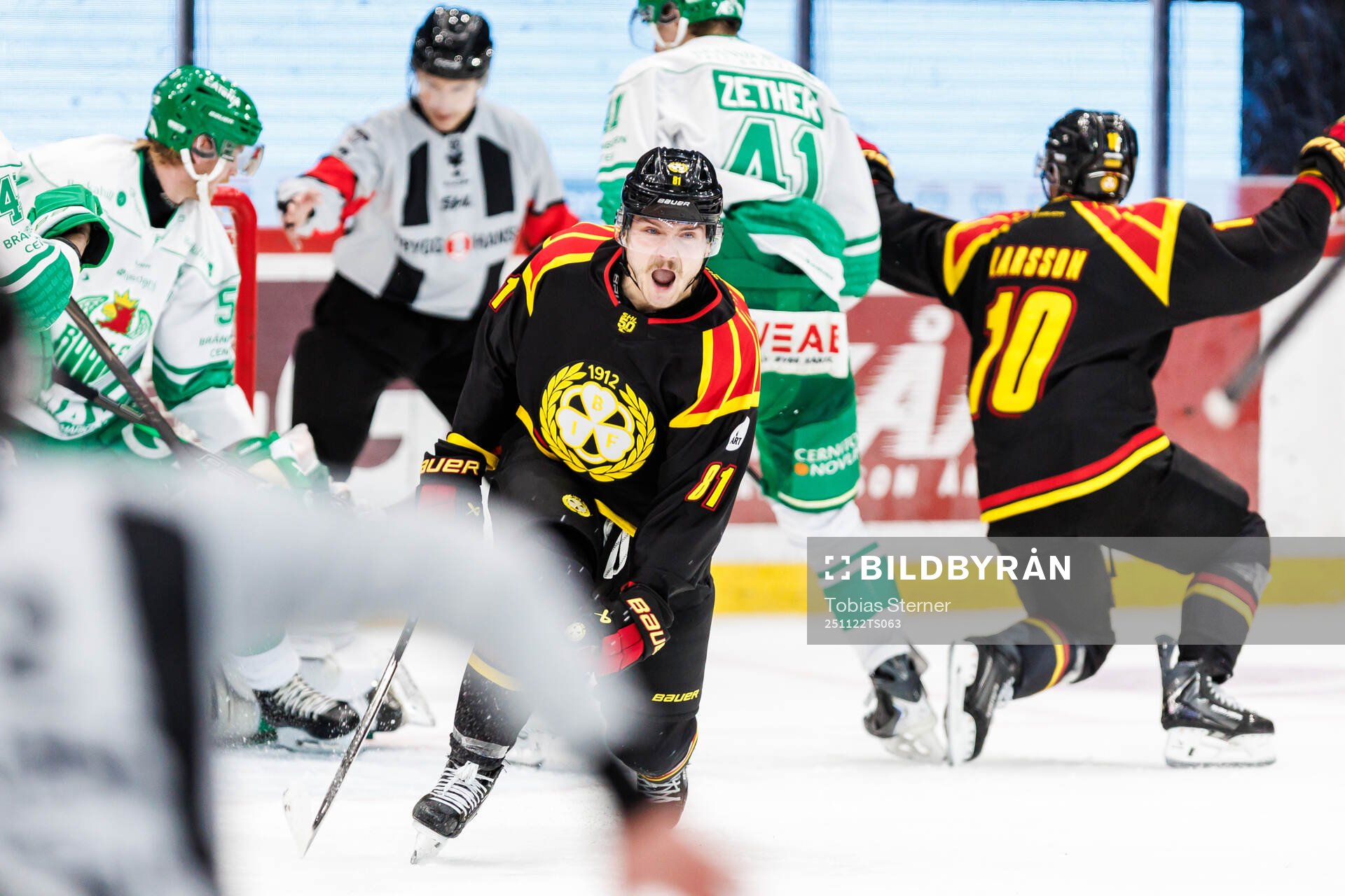 Brynäs Kieffer Bellows jublar