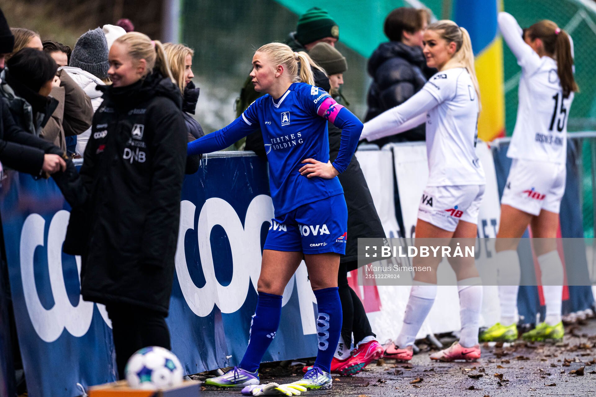 Goalkeeper Hanne Larsen of Åsane looks dejected