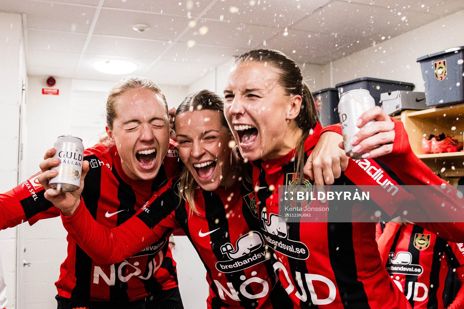 Brommapojkarnas Alice Ahlberg, Isabelle Navrén och Louise