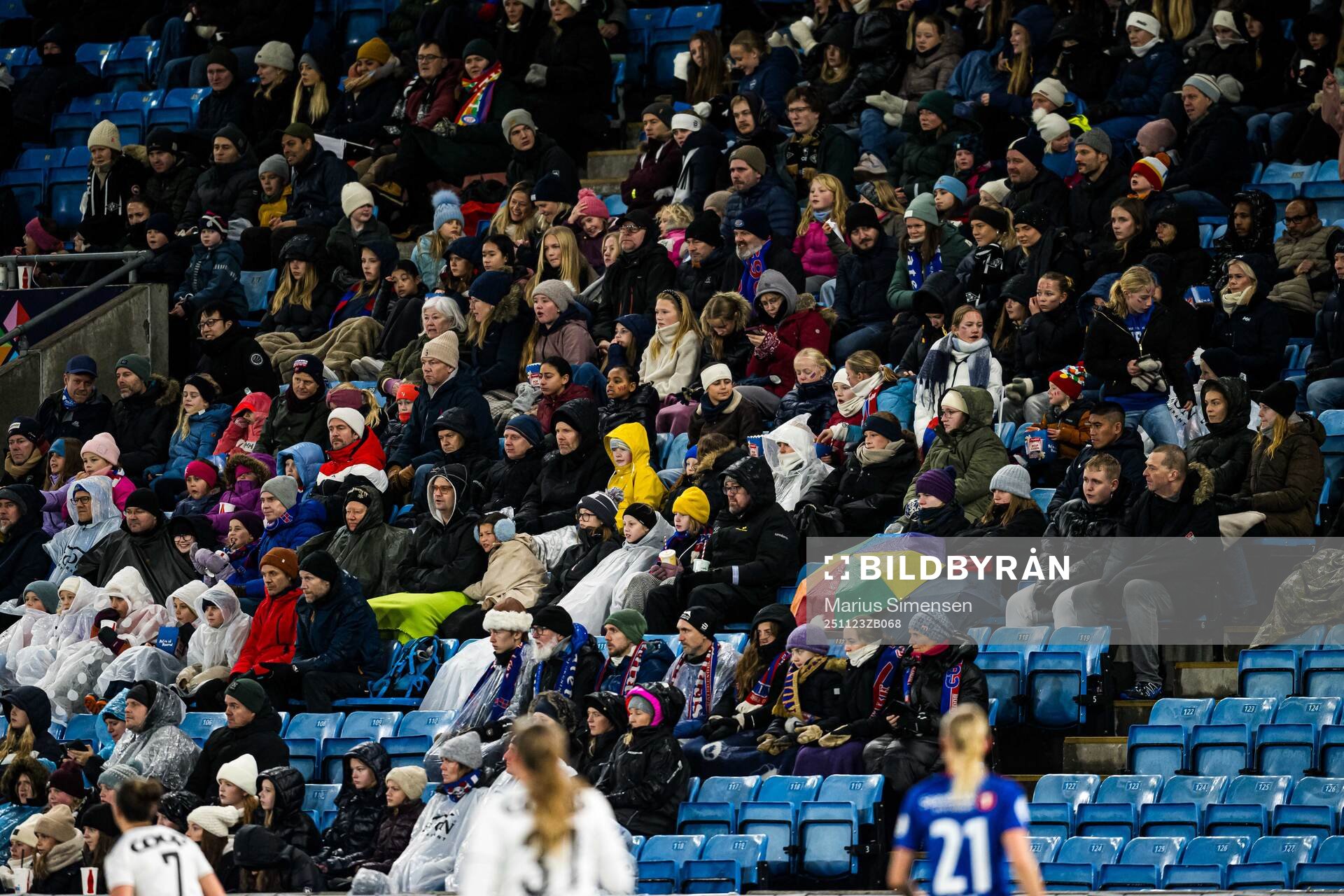 Spectators in the stands