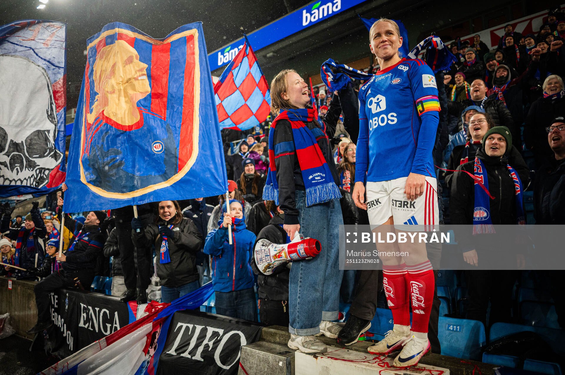 Elise Thorsnes of Vålerenga celebrates