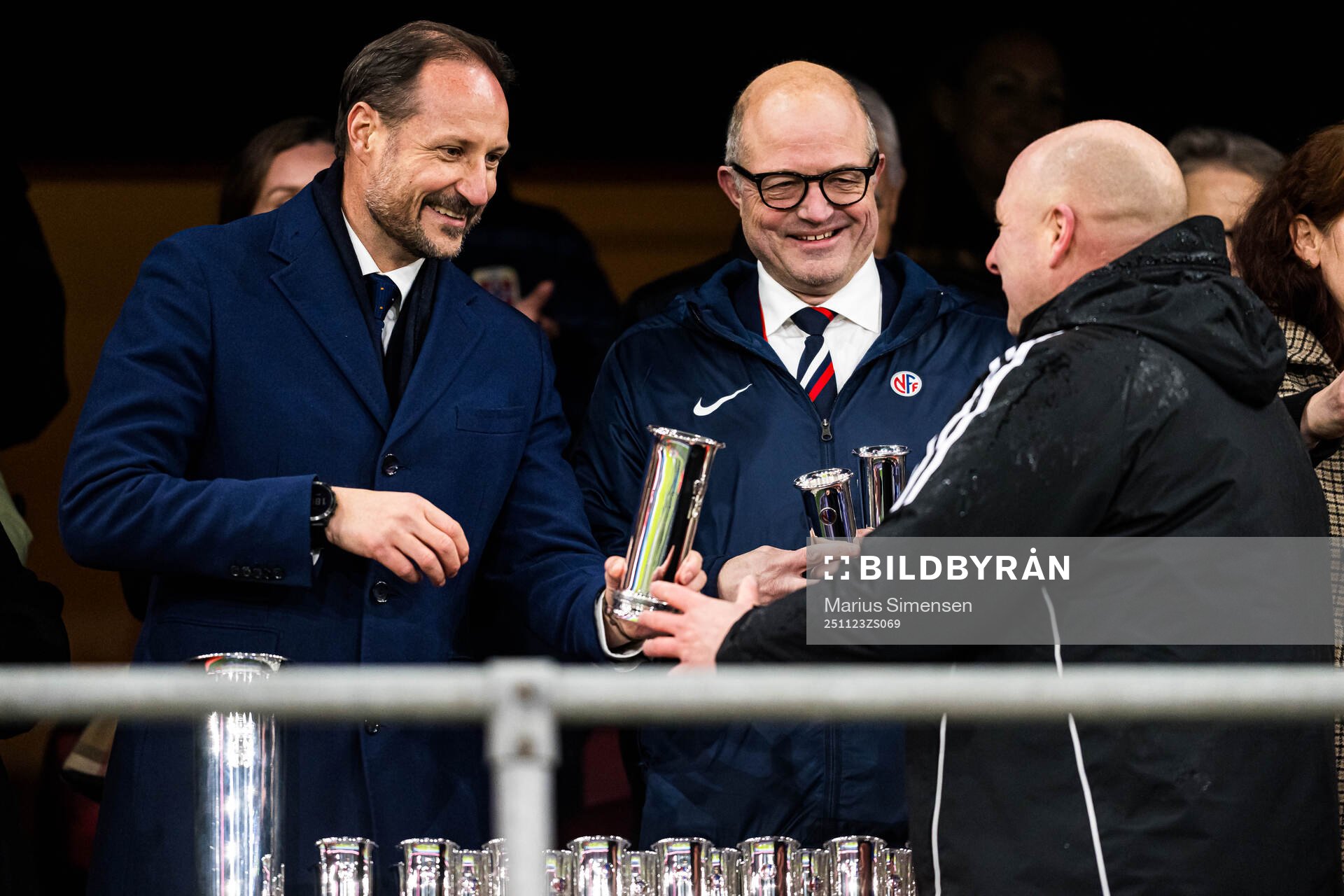 H.M. Crown Prince Haakon of Norway and Head coach Nils