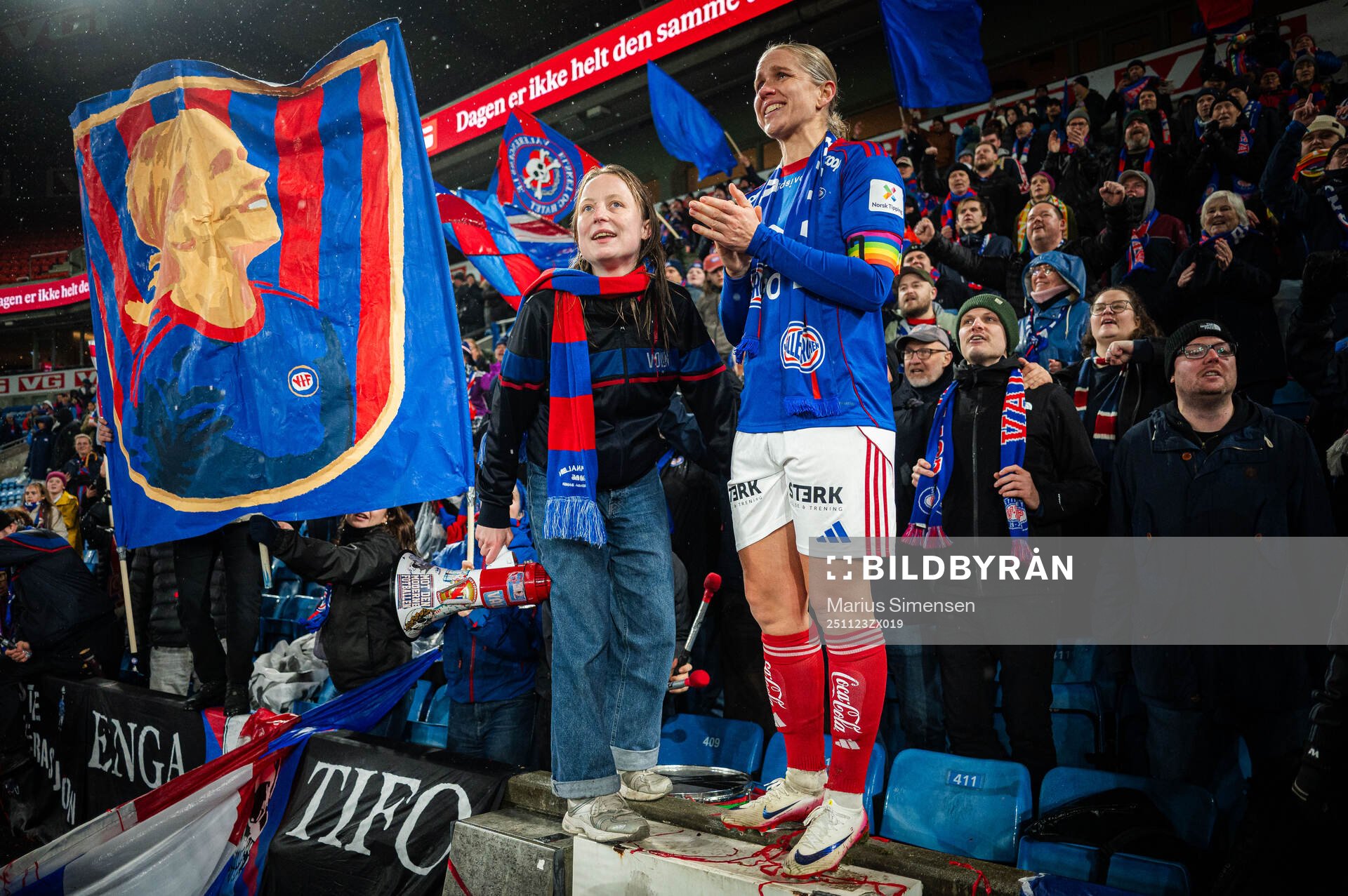 Elise Thorsnes of Vålerenga celebrates