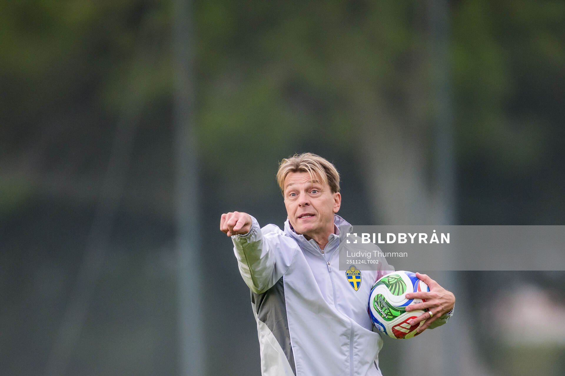 Head coach Tony Gustavsson of the women's national football