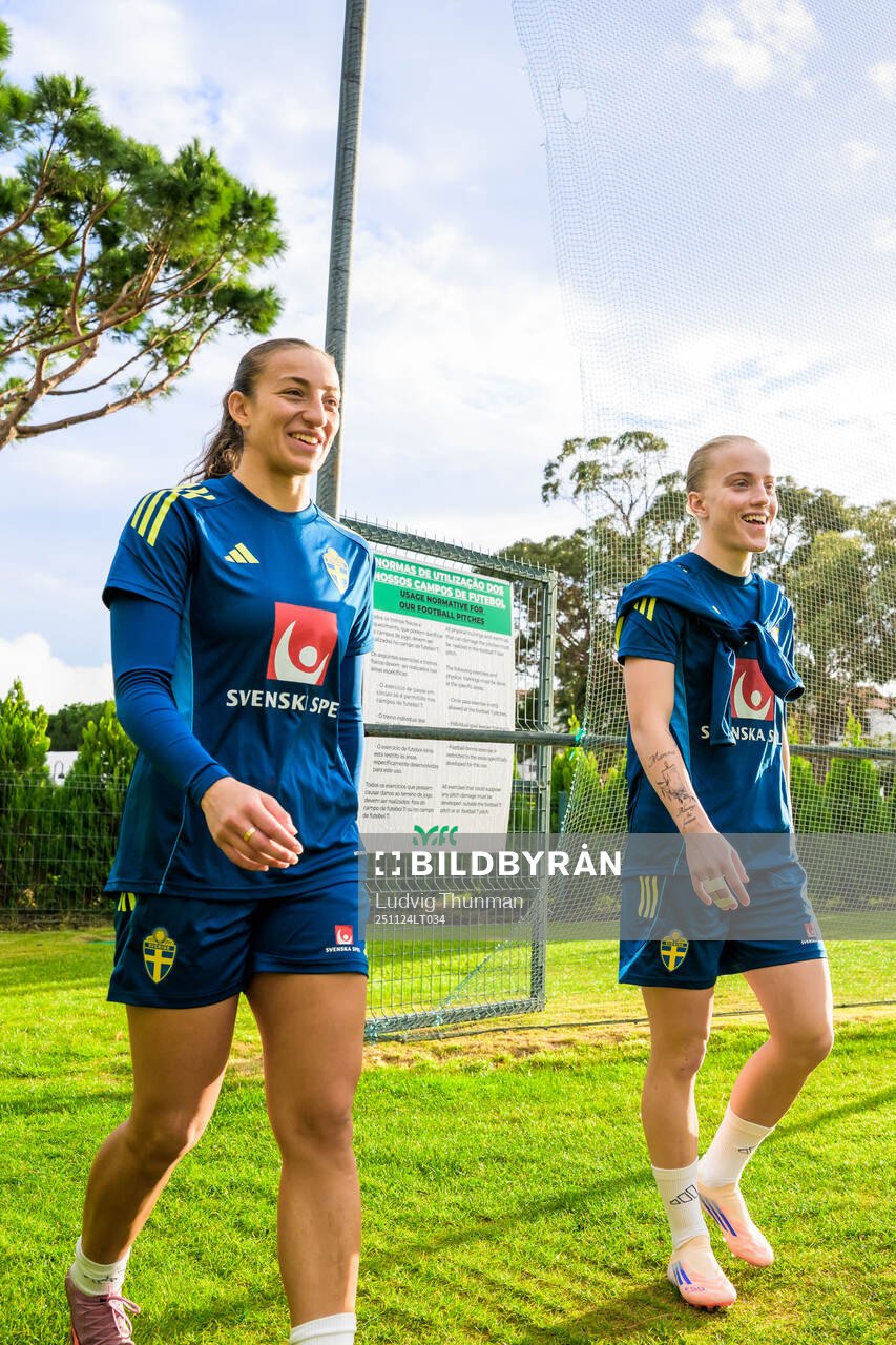 Rosa Kafaji and Anna Sandberg of the women's national