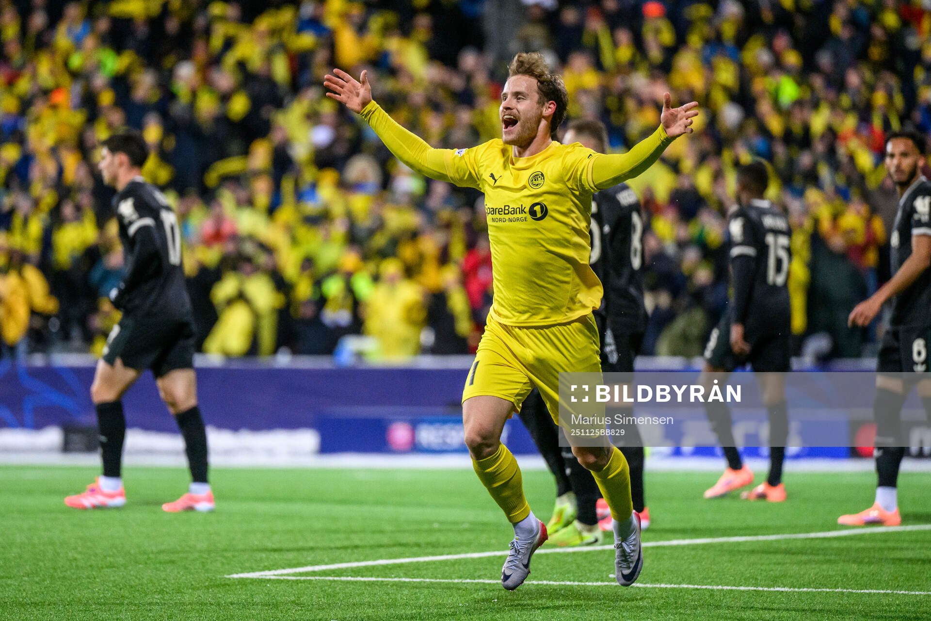 Ole Didrik Blomberg of Bodø/Glimt celebrates