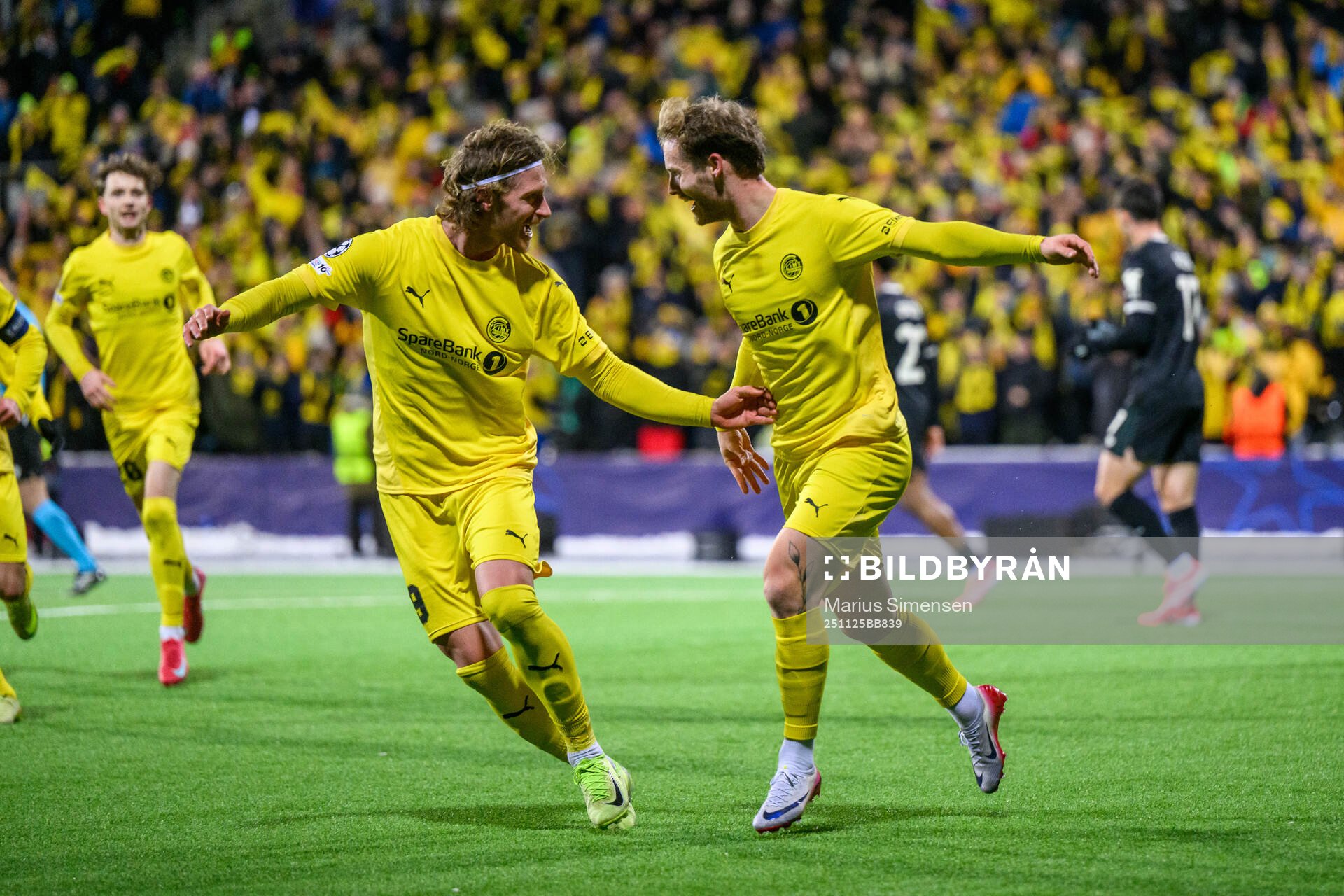 Ole Didrik Blomberg of Bodø/Glimt celebrates