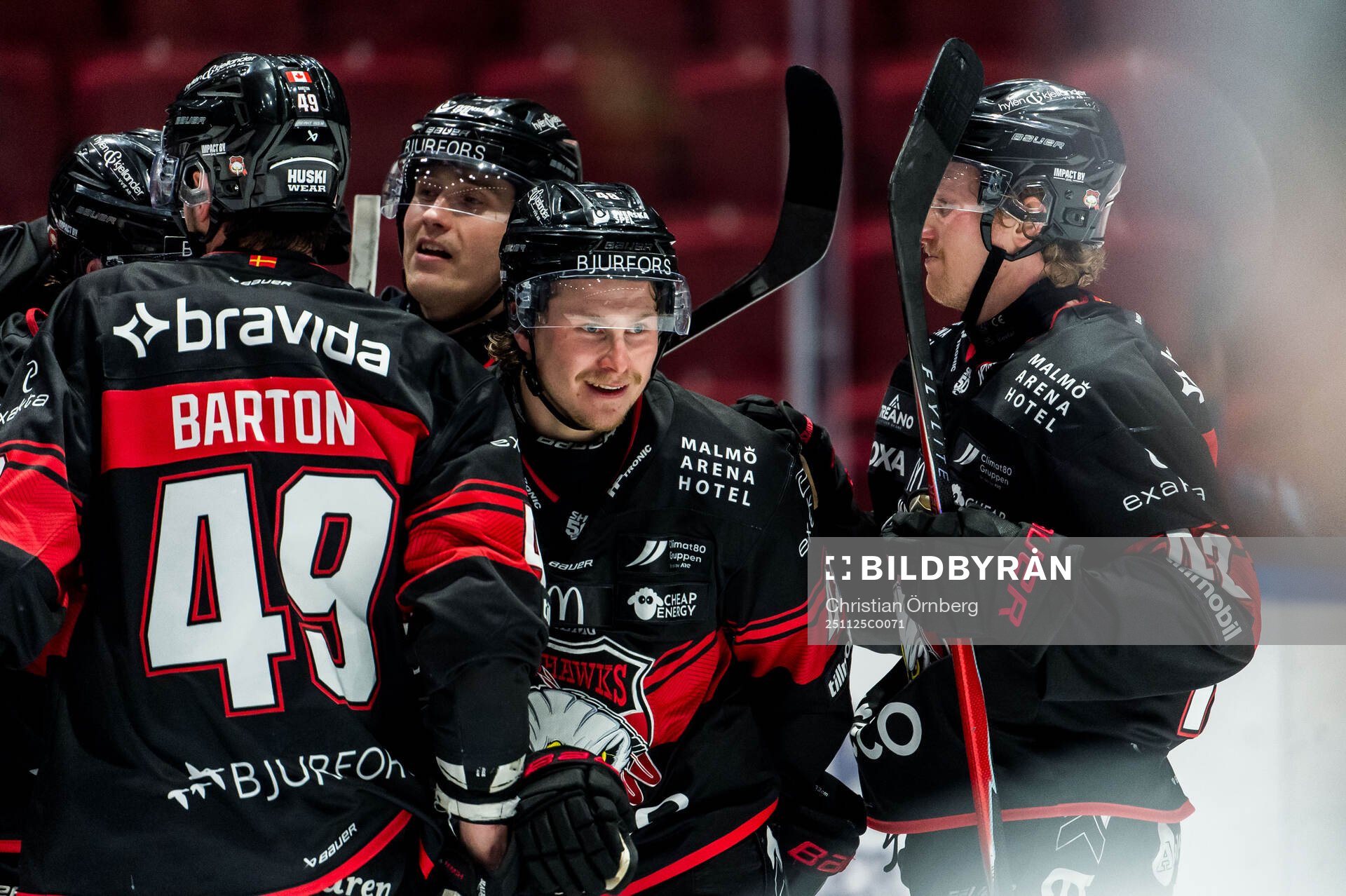 Malmö Redhawks Lauri Pajuniemi jublar