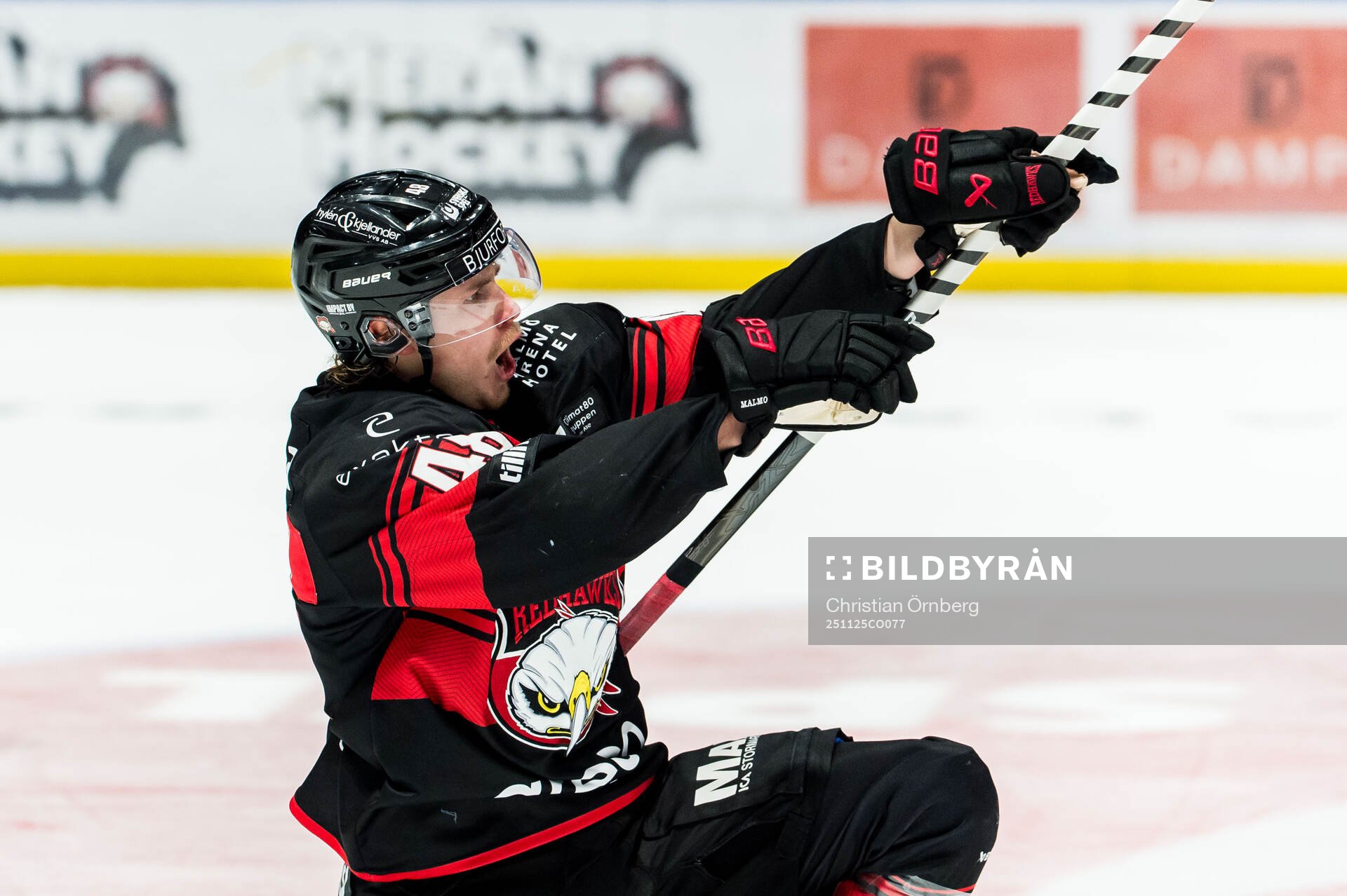 Malmö Redhawks Lauri Pajuniemi jublar