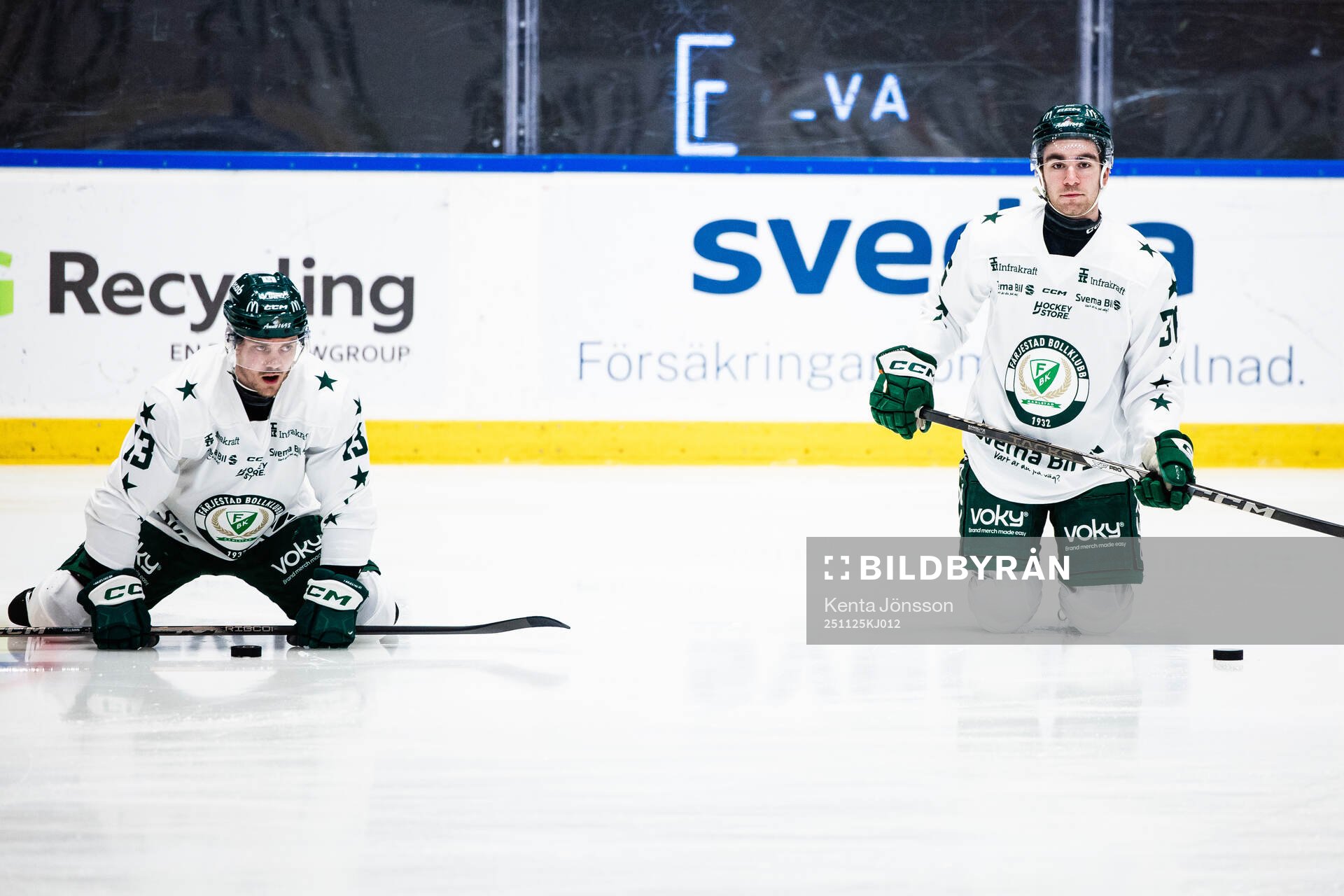 Färjestads Mikkel Eriksen och Wille Johansson