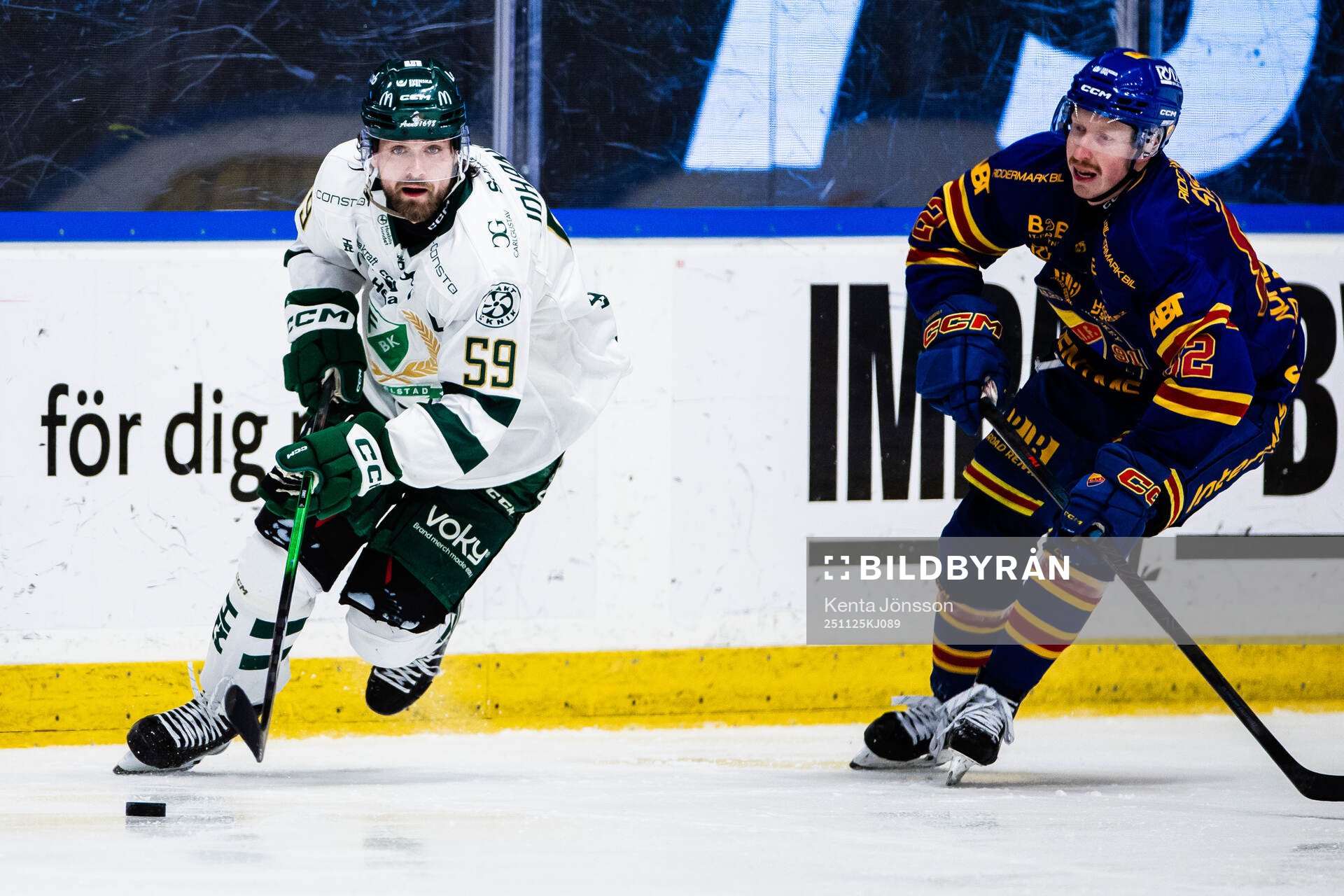 Färjestads Linus Johansson och Djurgårdens Colby Sissons