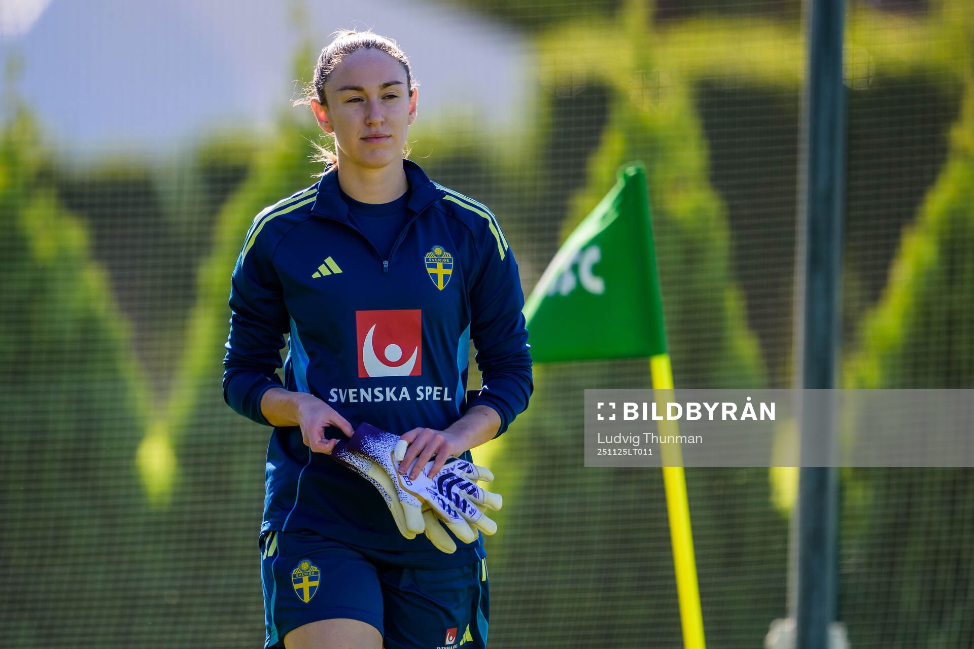 Goalkeeper Moa Öhman of the women's national football team