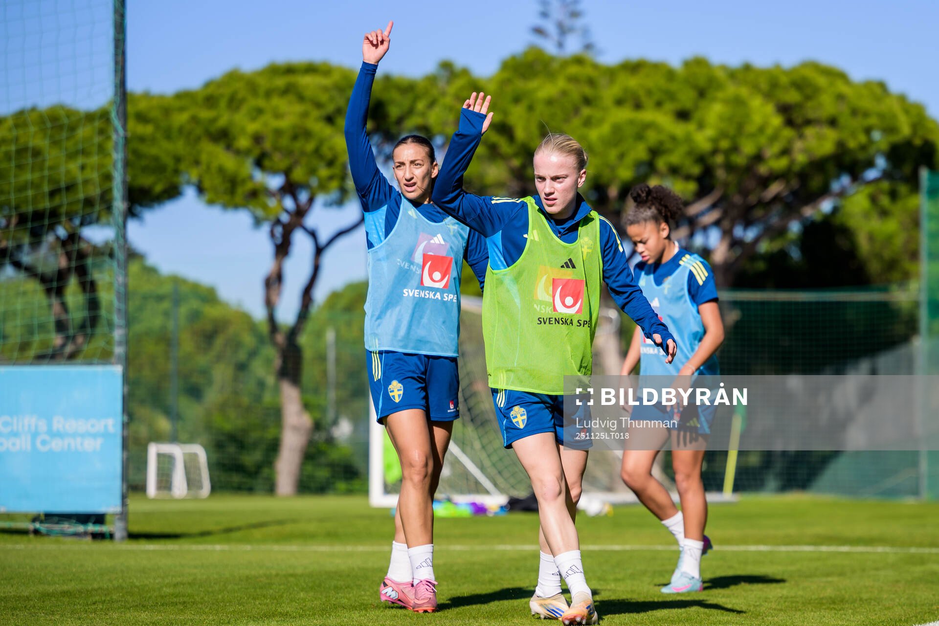 Rosa Kafaji and Anna Sandberg of the women's national