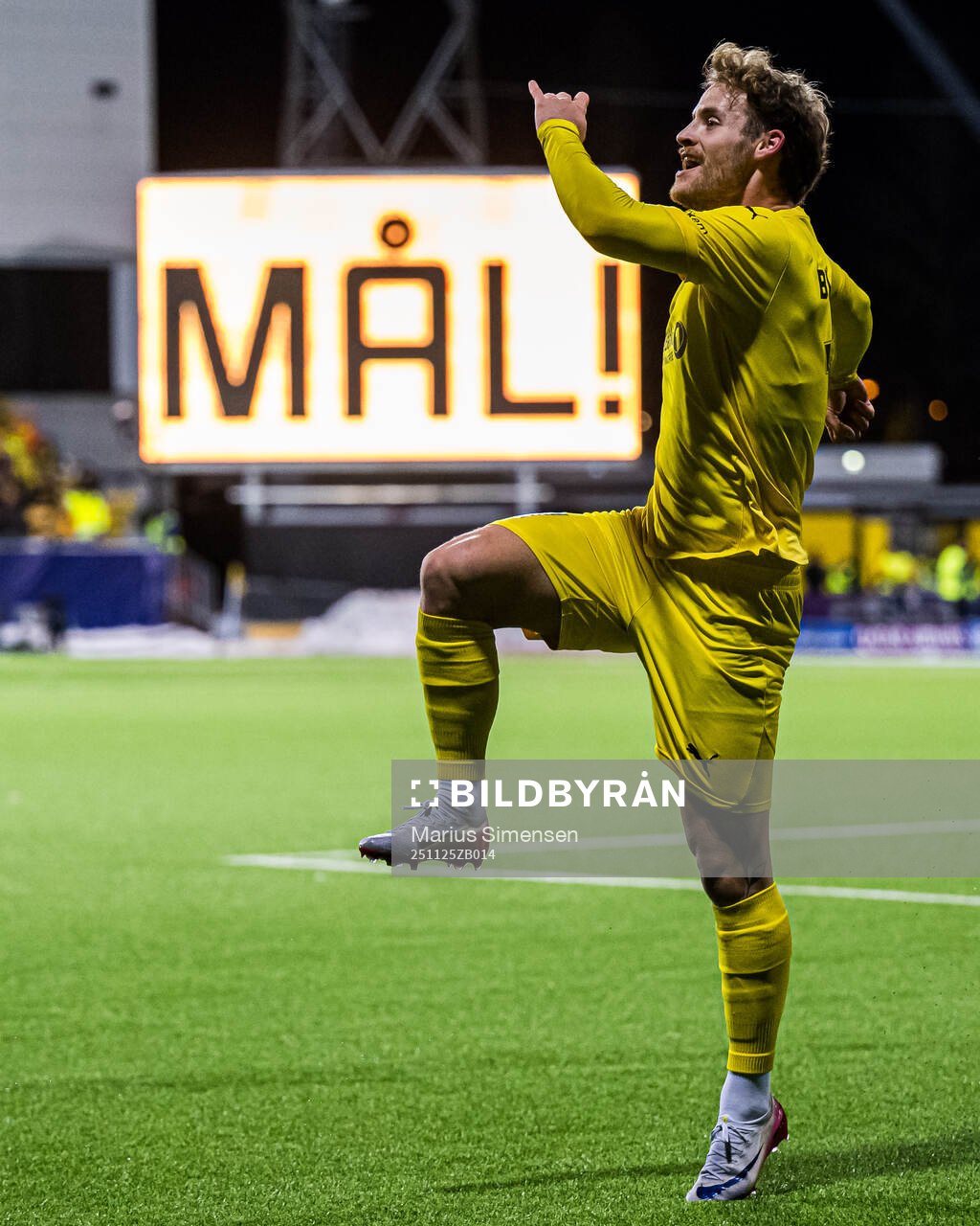 Ole Didrik Blomberg of Bodø/Glimt celebrates