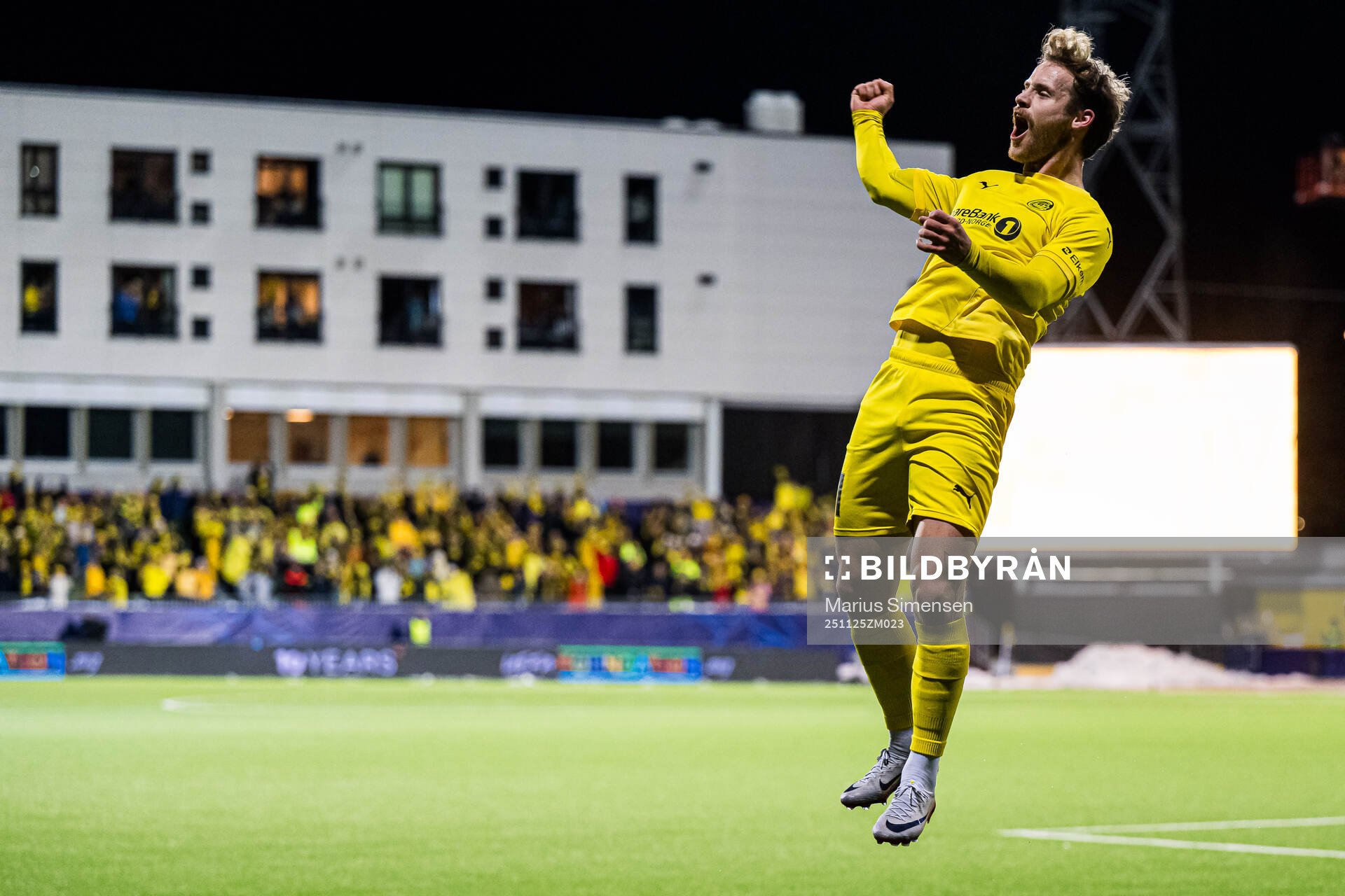 Ole Didrik Blomberg of Bodø/Glimt celebrates