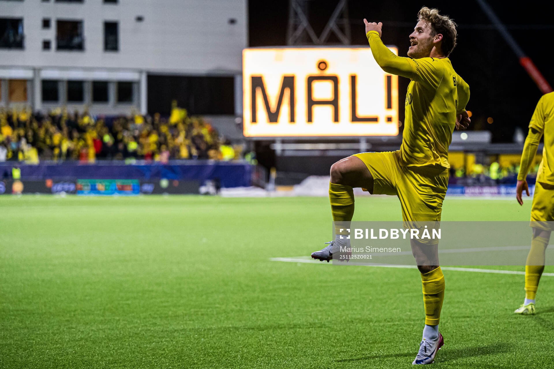 Ole Didrik Blomberg of Bodø/Glimt celebrates