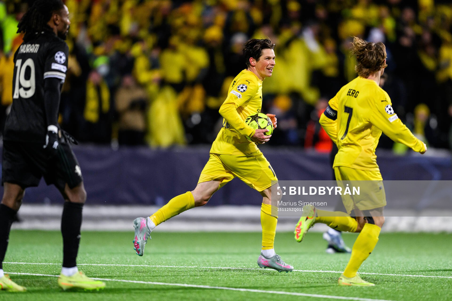 Sondre Brunstad Fet of Bodø/Glimt celebrates afetr scoring