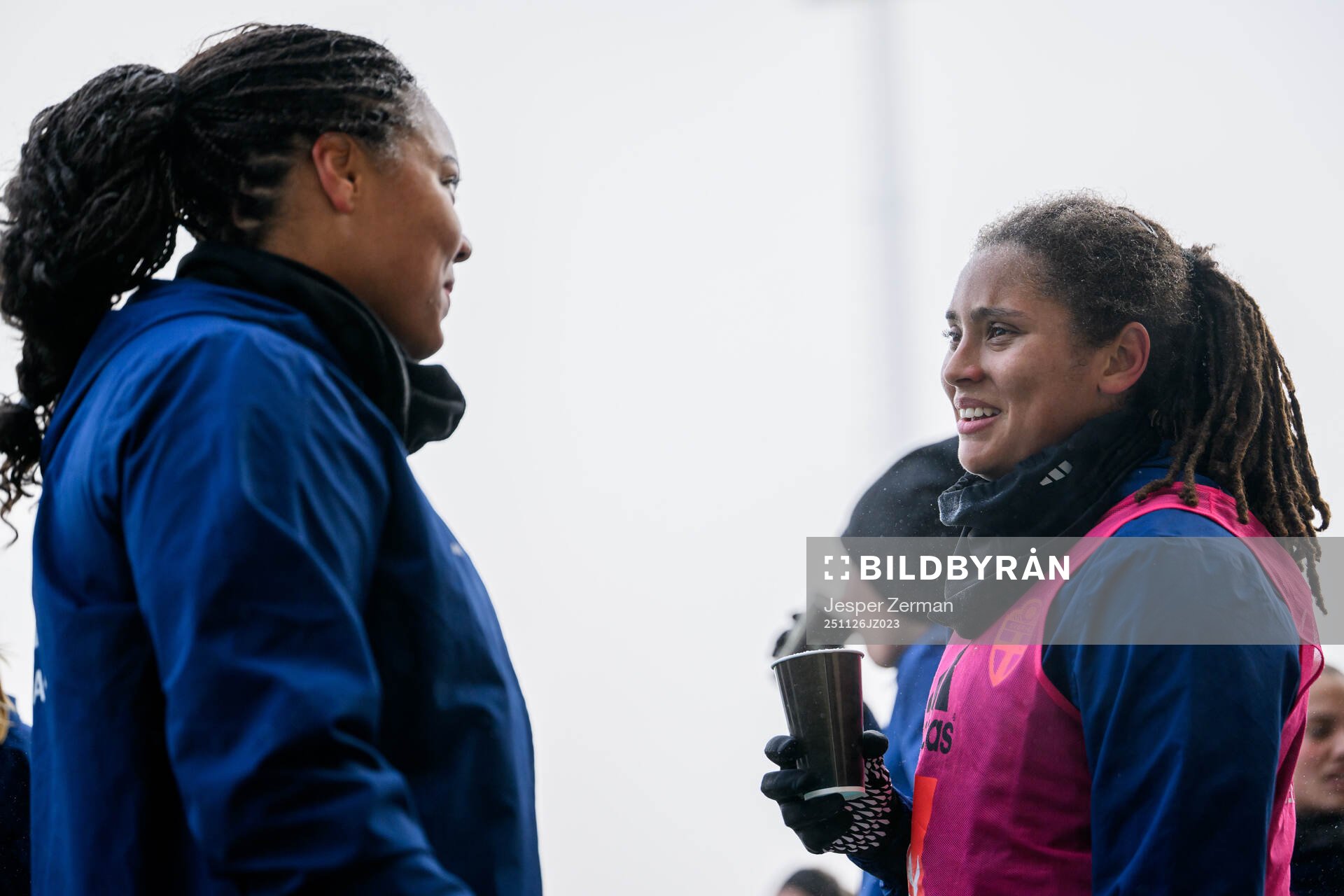 Goalkeeper Serina Iddrisu Backmark and Jo-Anne Agbor Tataw