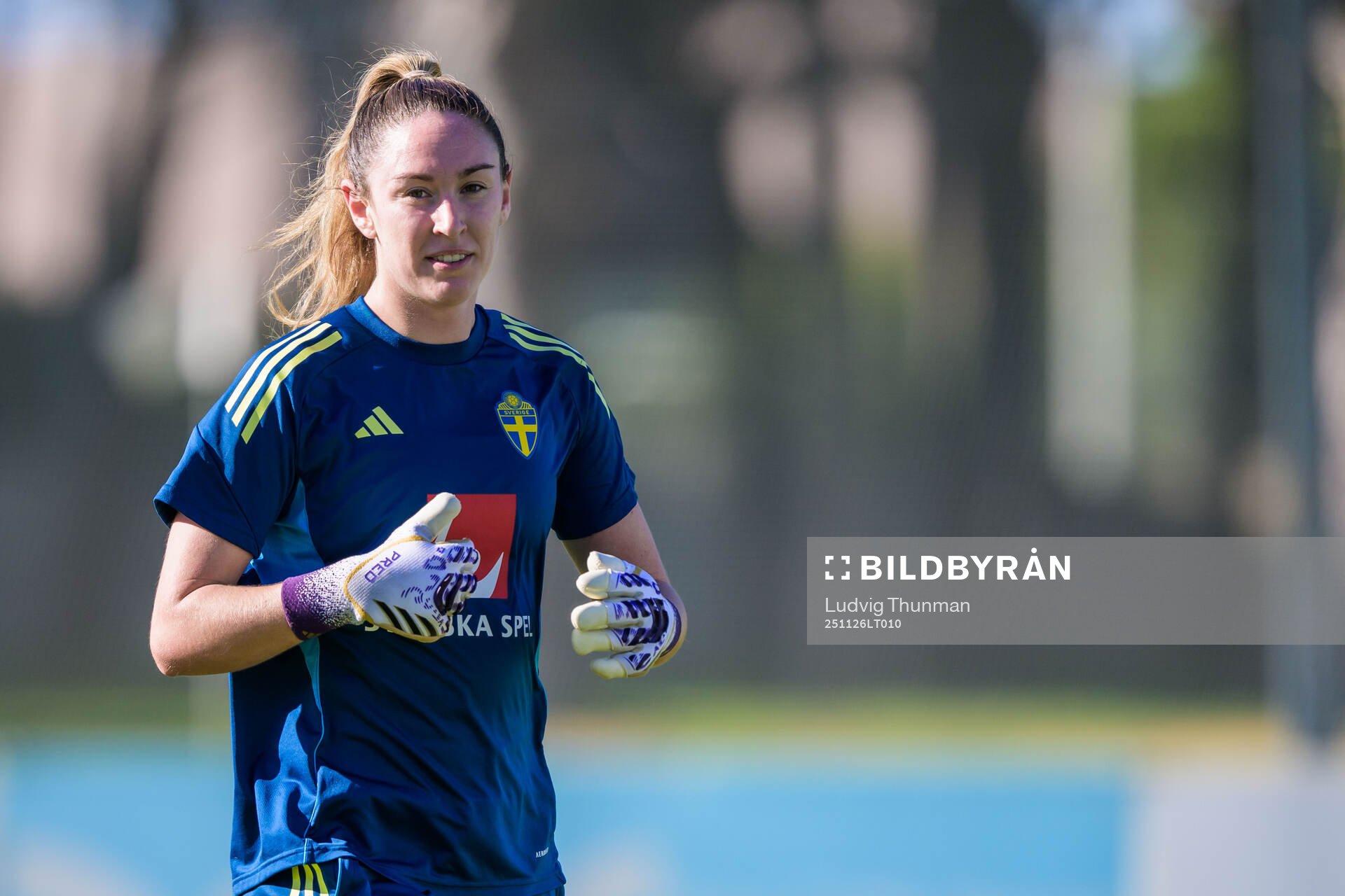 Goalkeeper Moa Öhman of the women's national football team
