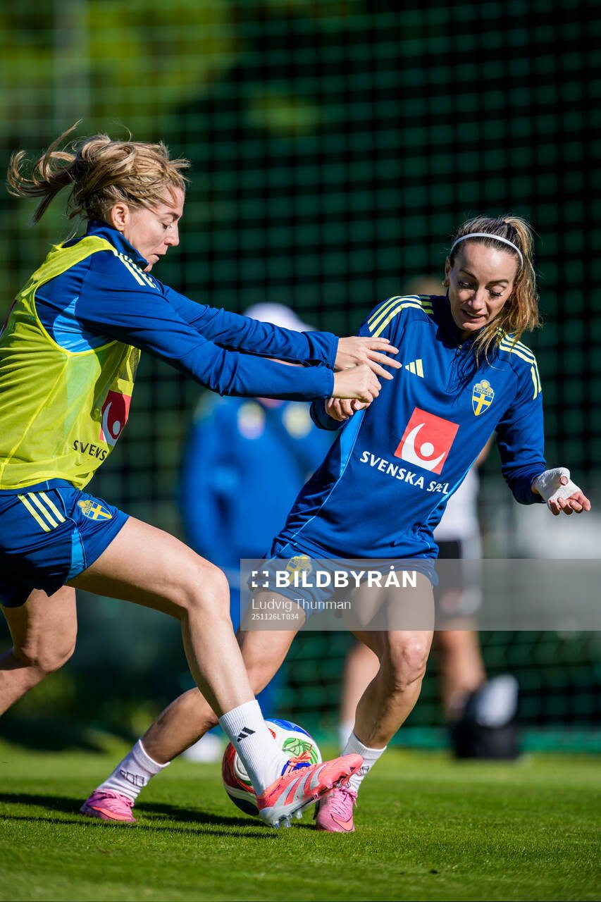 Linda Sembrant and Kosovare Asllani of the women's national