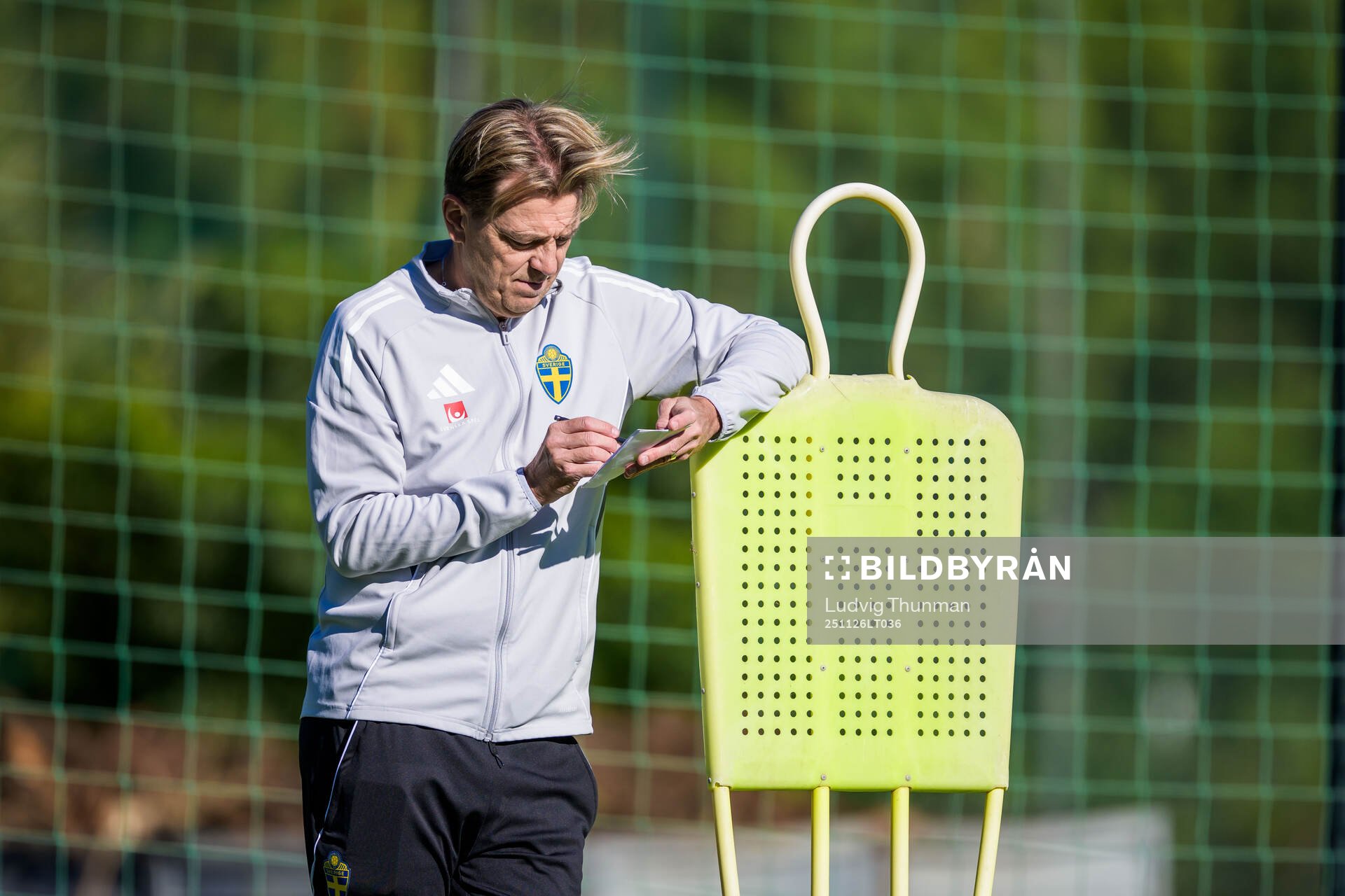 Head coach Tony Gustavsson of the women's national football