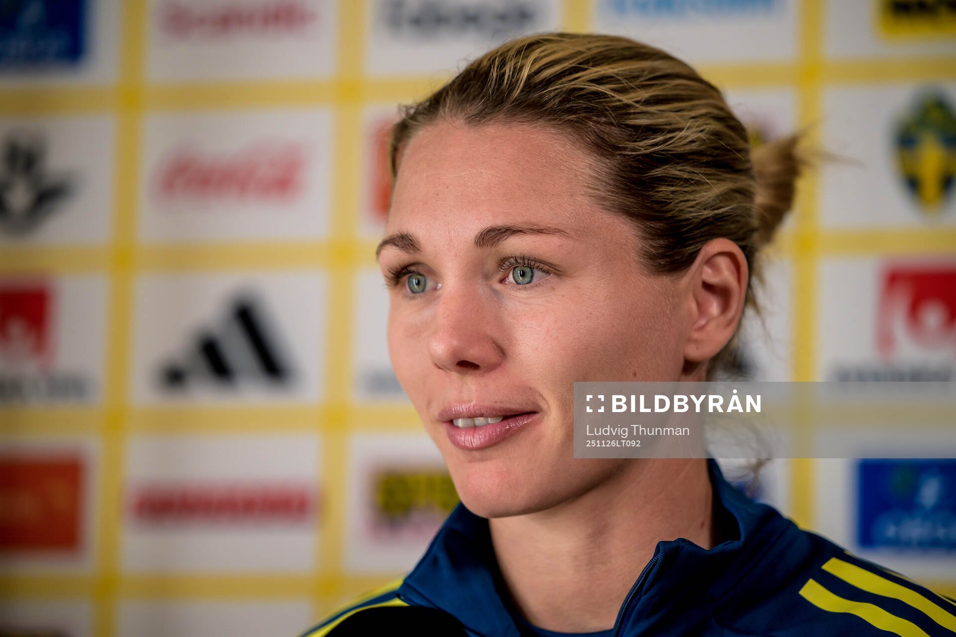 Goalkeeper Jennifer Falk of the women's national football