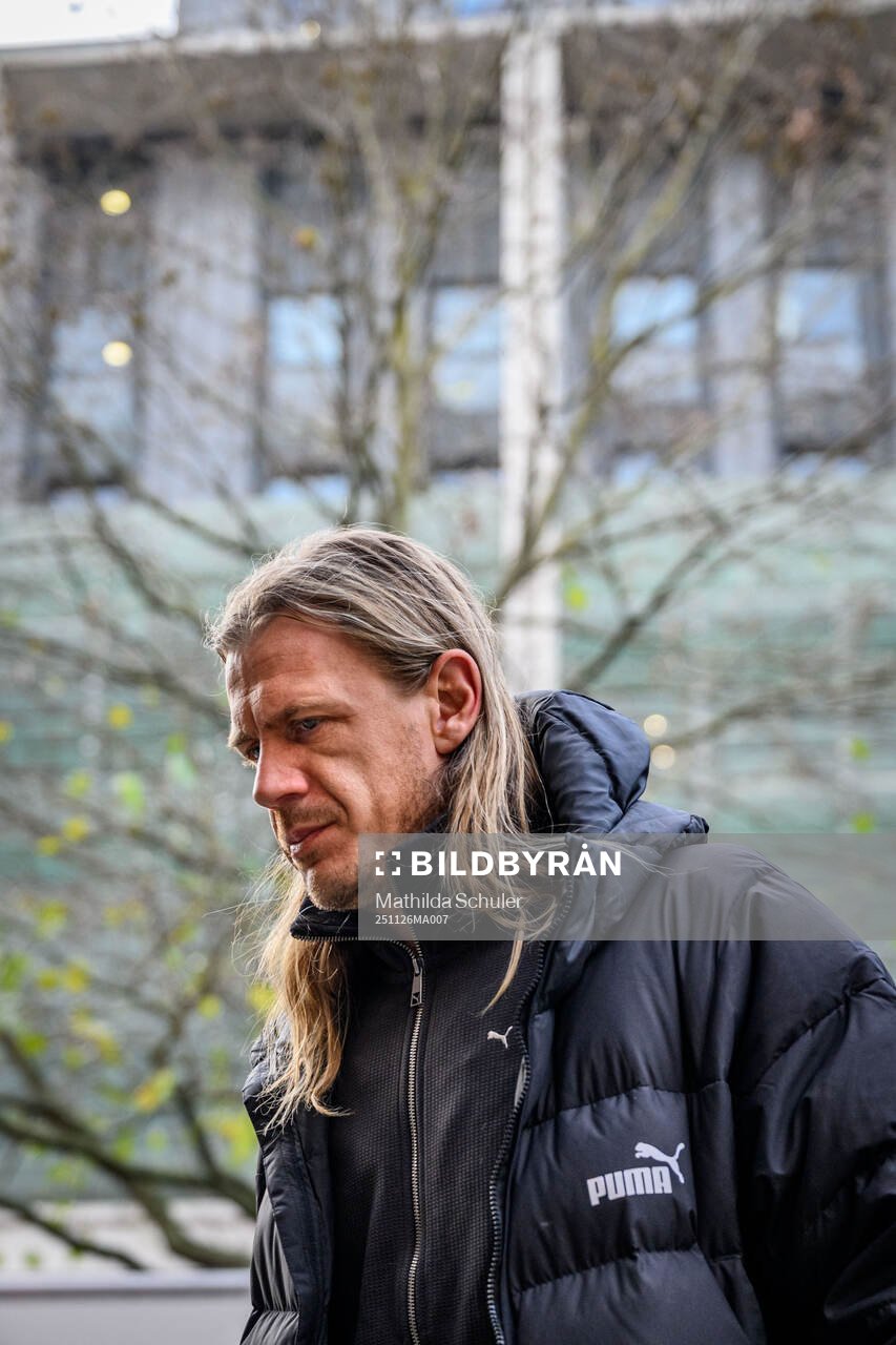 Goalkeeper Johan Dahlin of Malmö FF arrives at the hotel