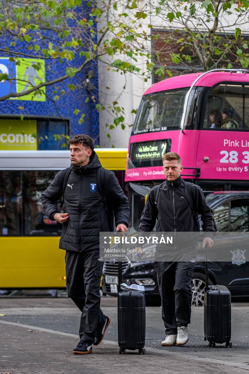 Colin Rösler and Anders Christiansen of Malmö FF arrives