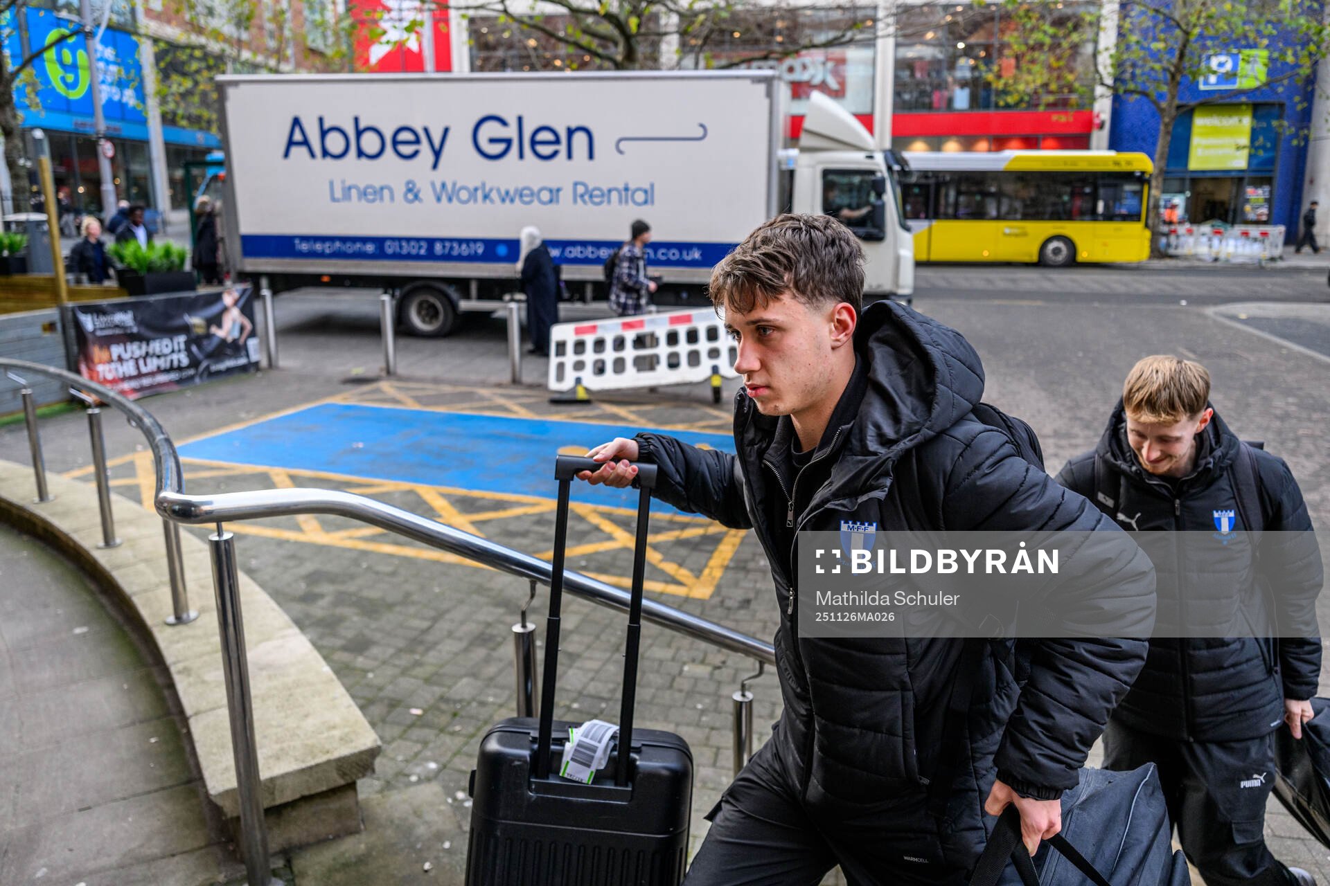 Kenan Busuladzic of Malmö FF arrives at the hotel