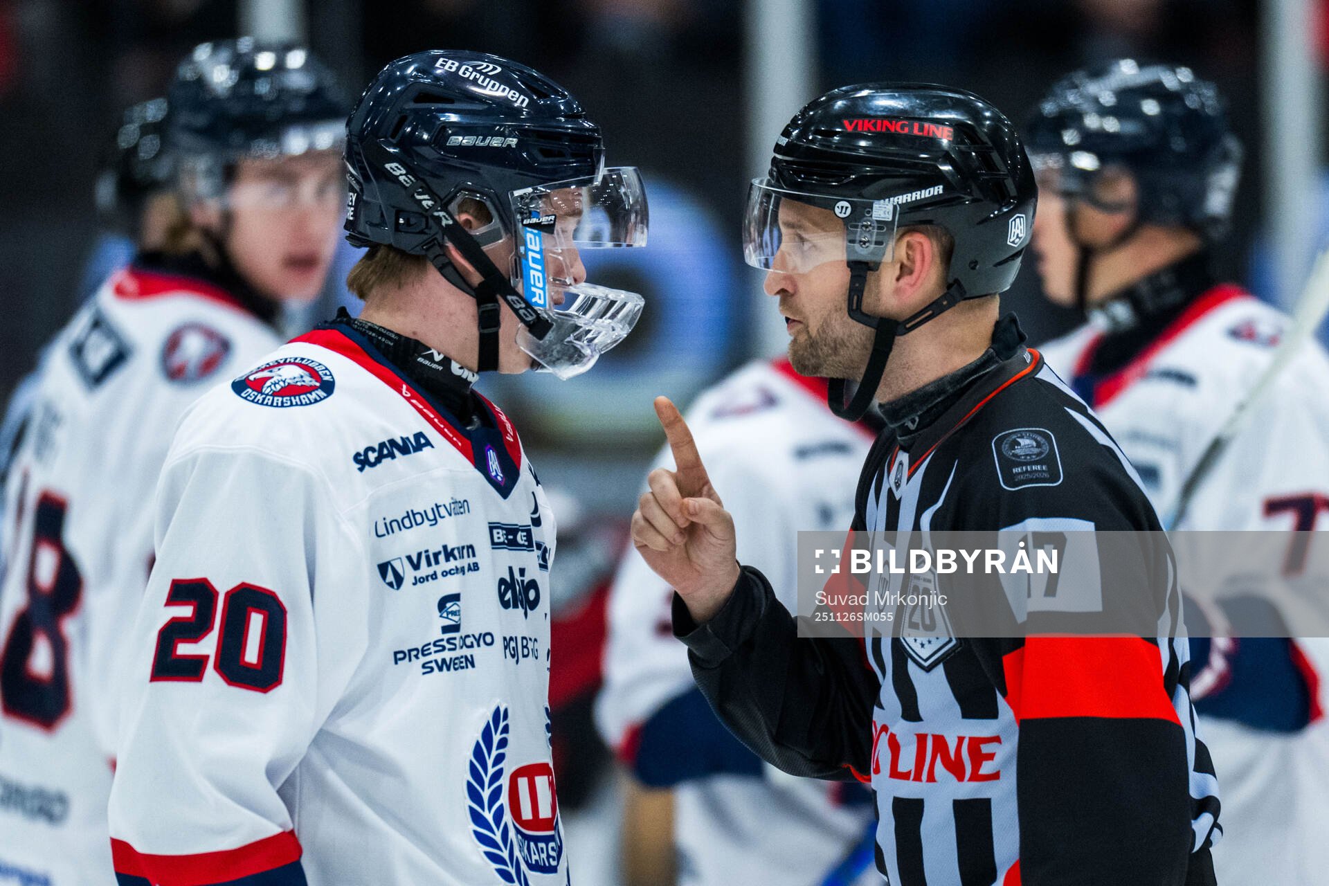Oskarshamns Victor Johansson och Domare Niklas Söderblom