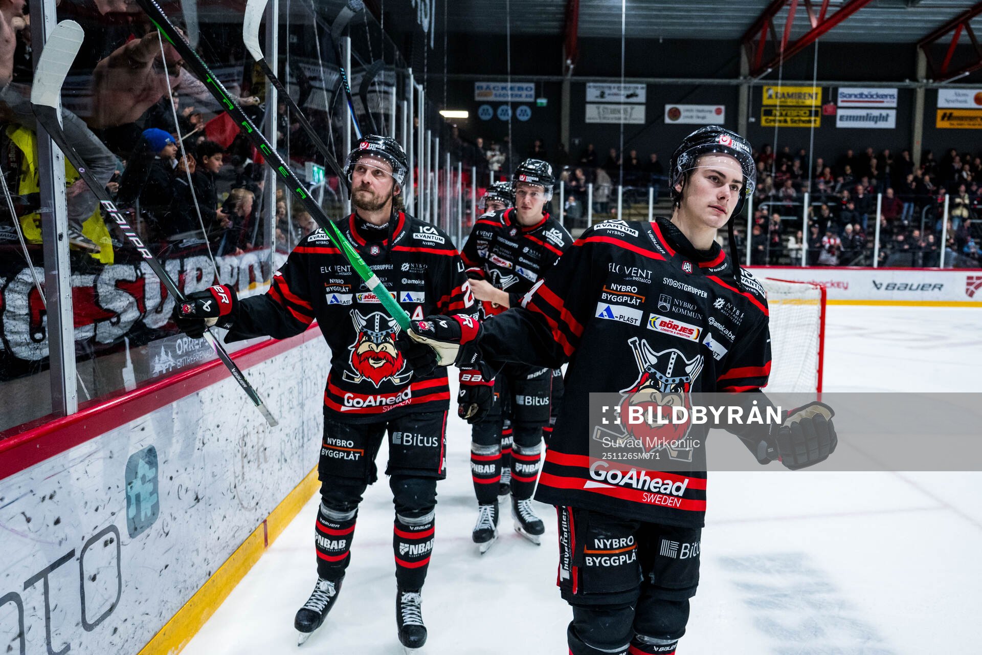 Nybros spelare jublar