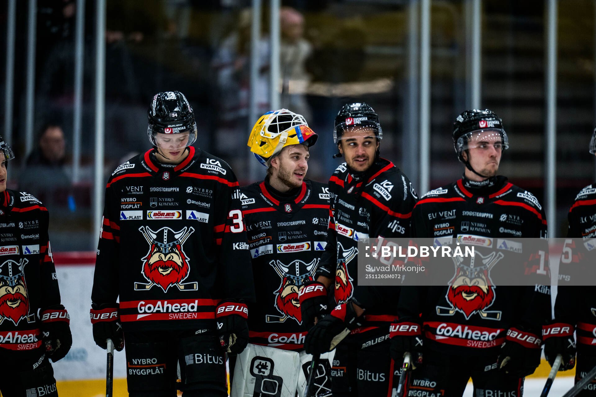Nybros målvakt Hugo Hävelid jublar