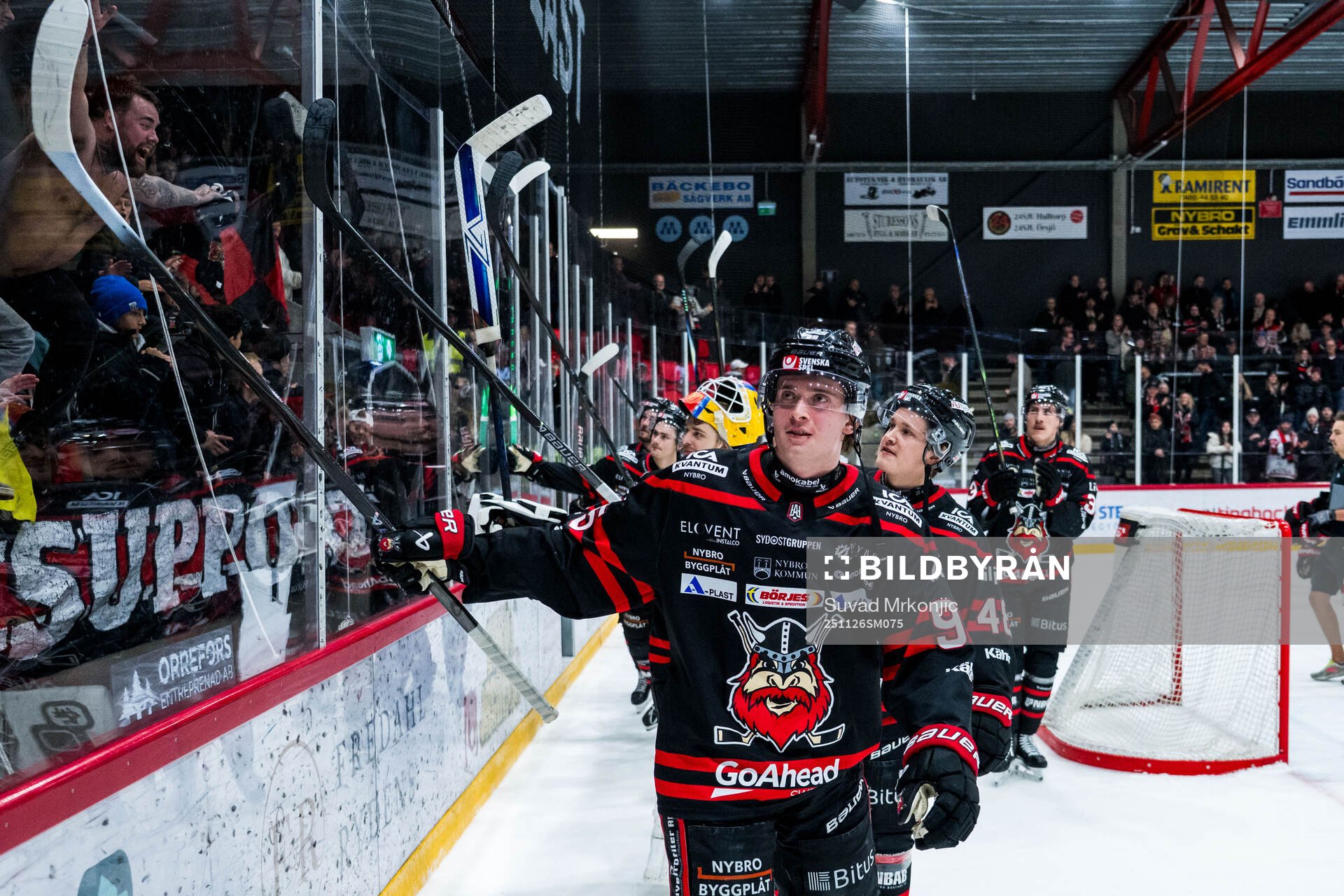 Nybros spelare jublar