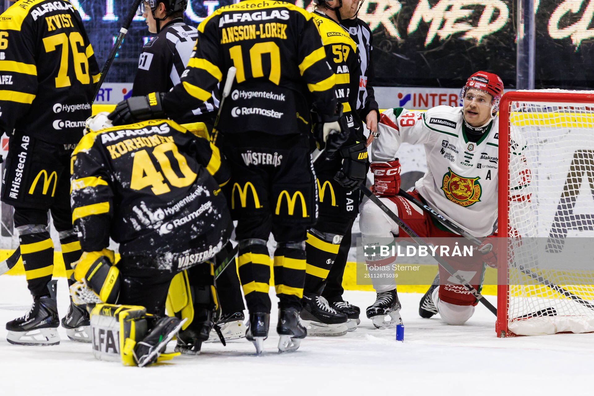 Västerås målvakt Rasmus Korhonen och Moras Kristoffer