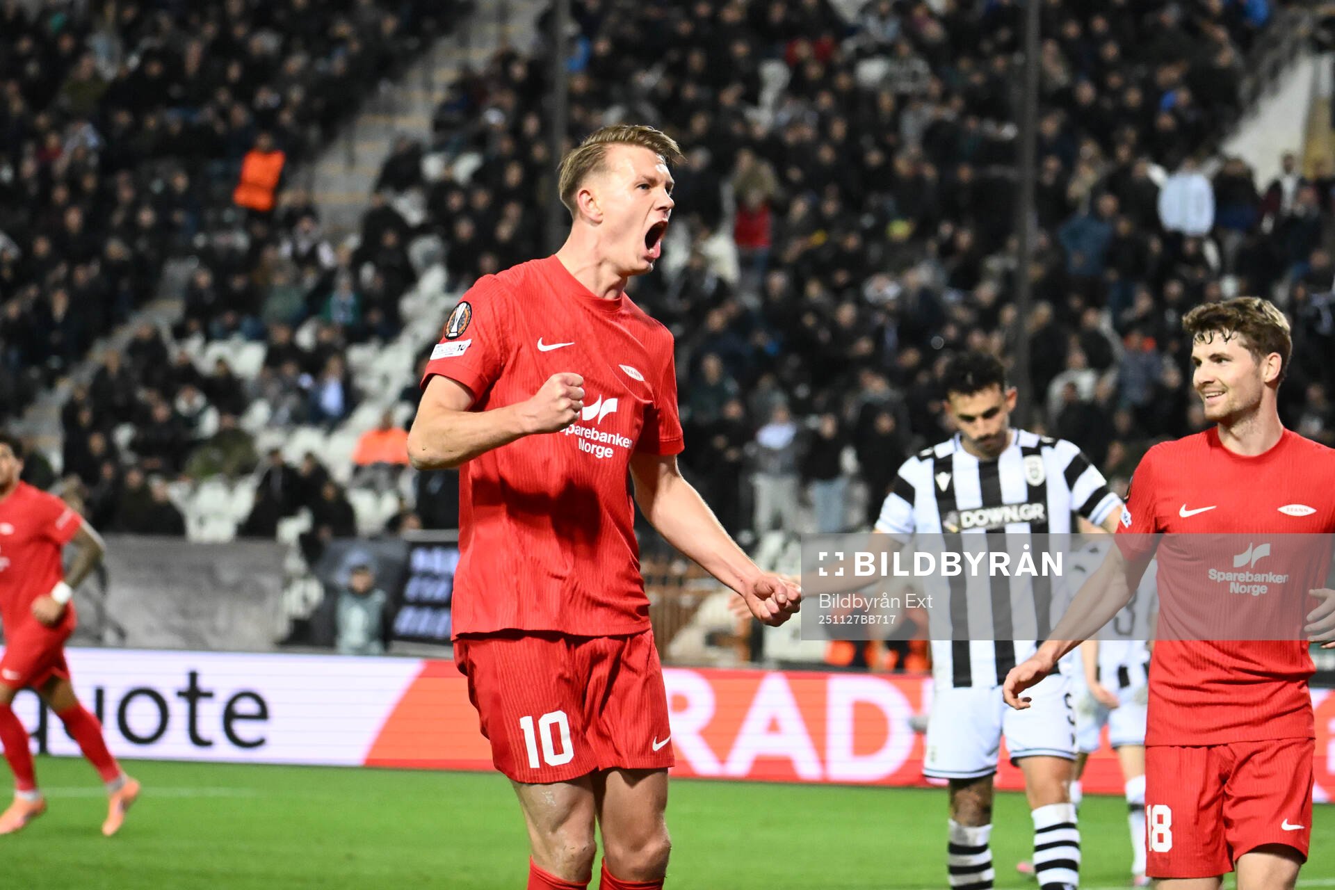 Emil Kornvig of Brann celebrates