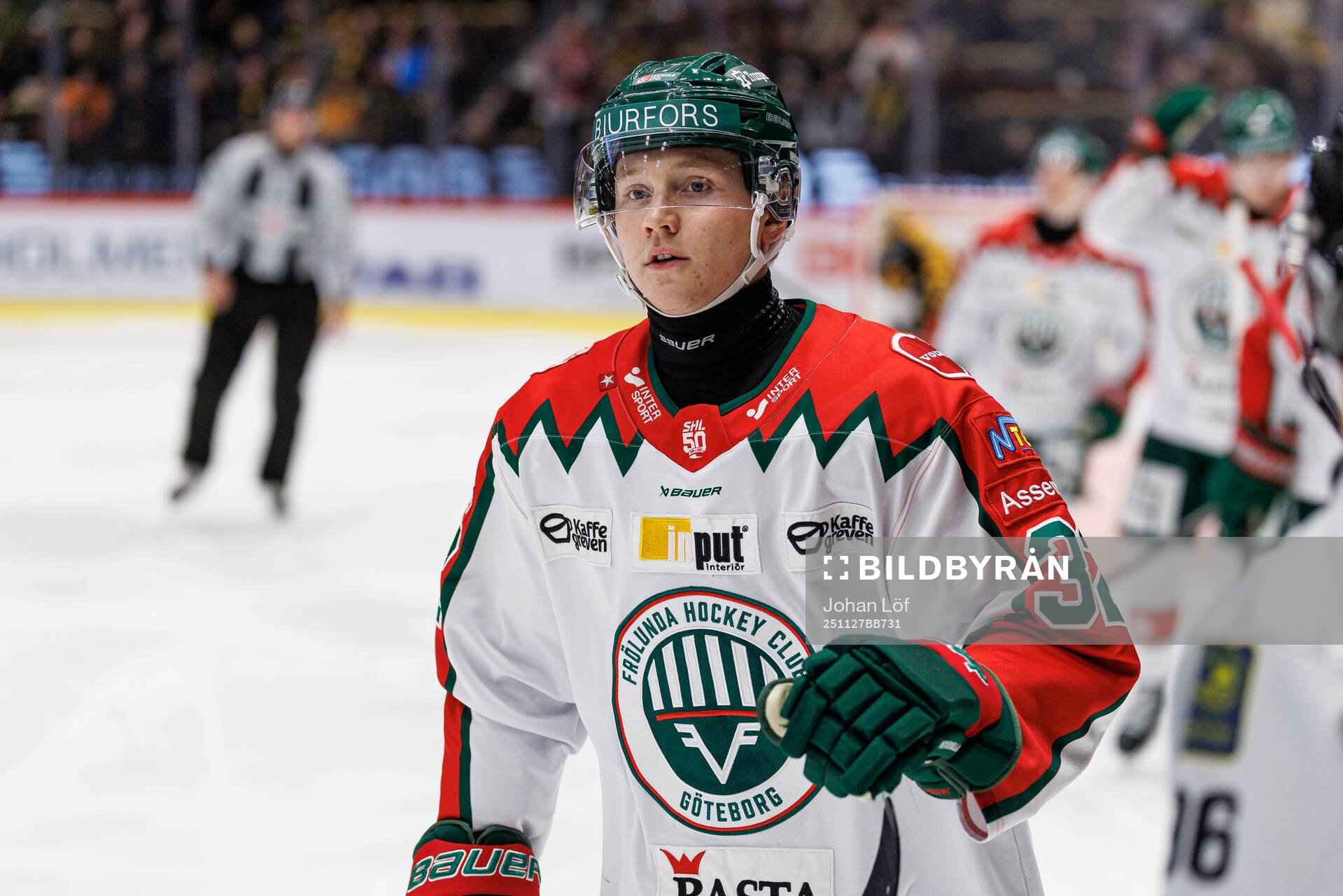 Frölundas Noah Hasa jublar