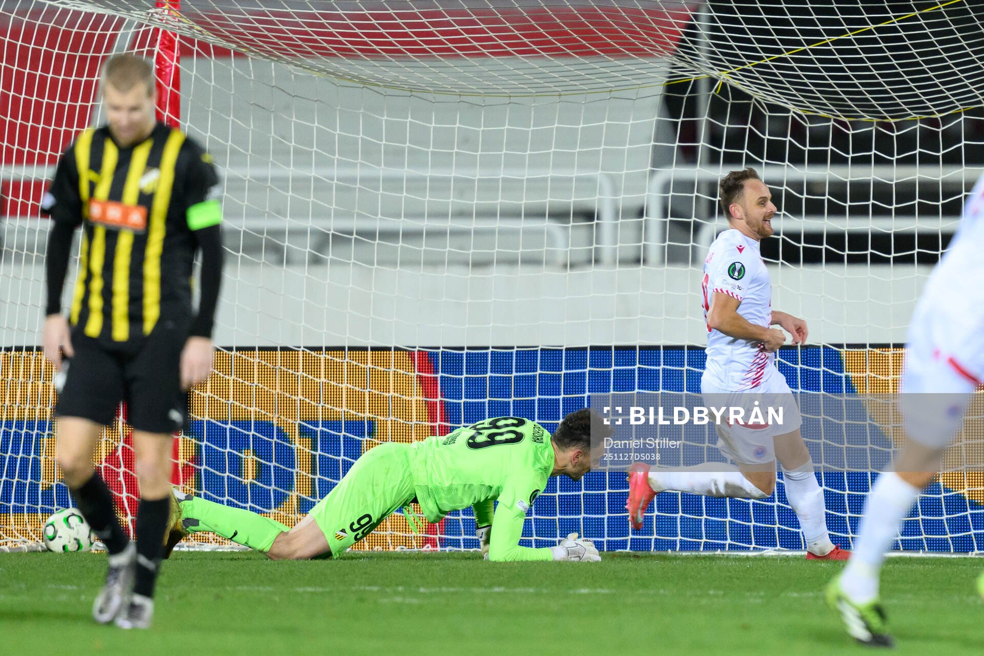 Nemanja Bilbija of Zrinjski Mostar celebrates
