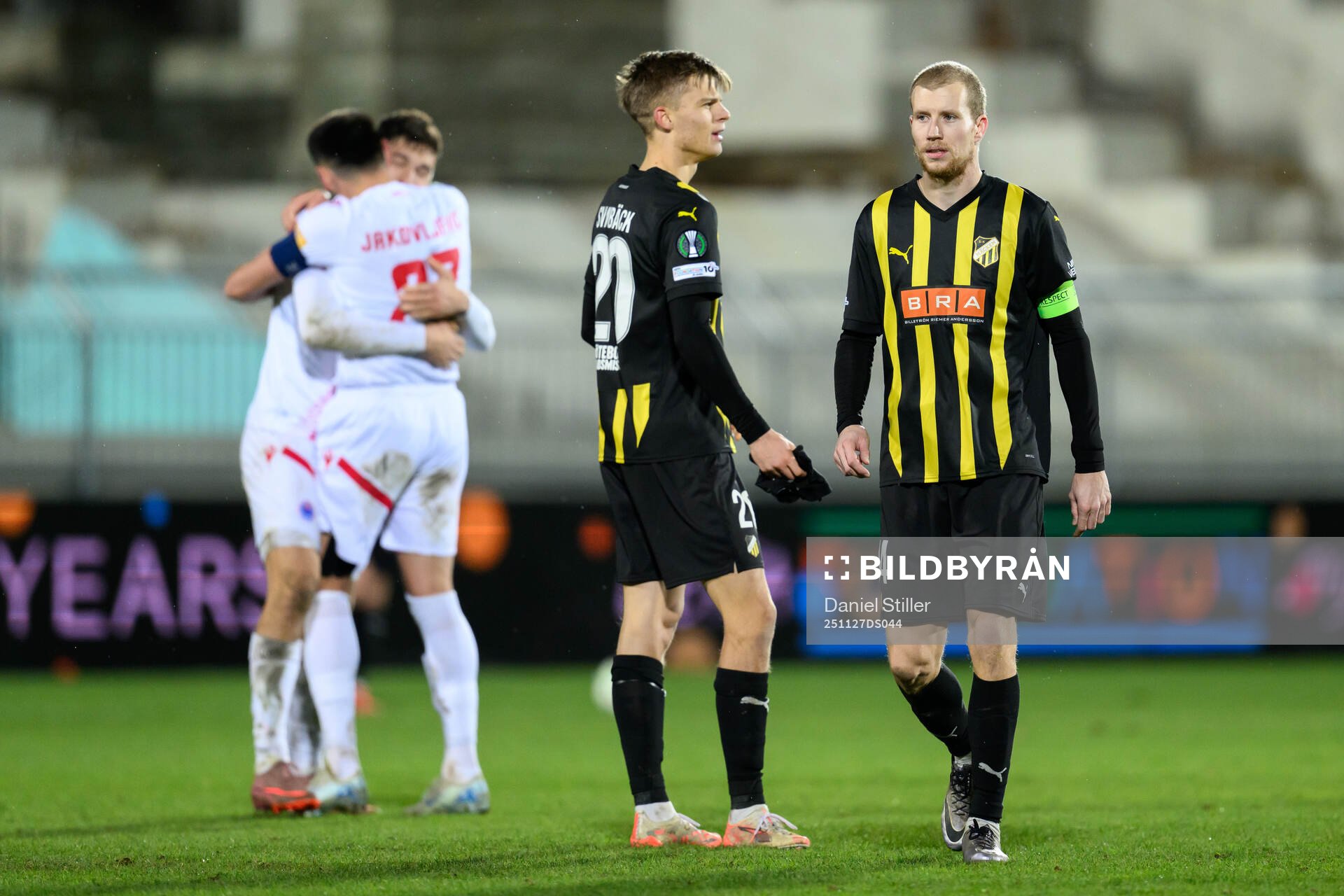 Adrian Svanbäck and Simon Gustafson of Häcken look deleted