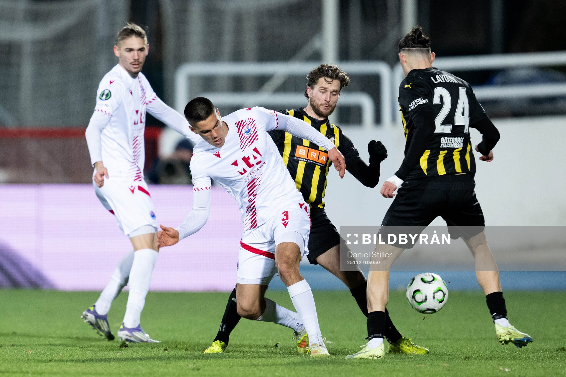 Borna Filipovic of Zrinjski Mostar and Adam Lundkvist of