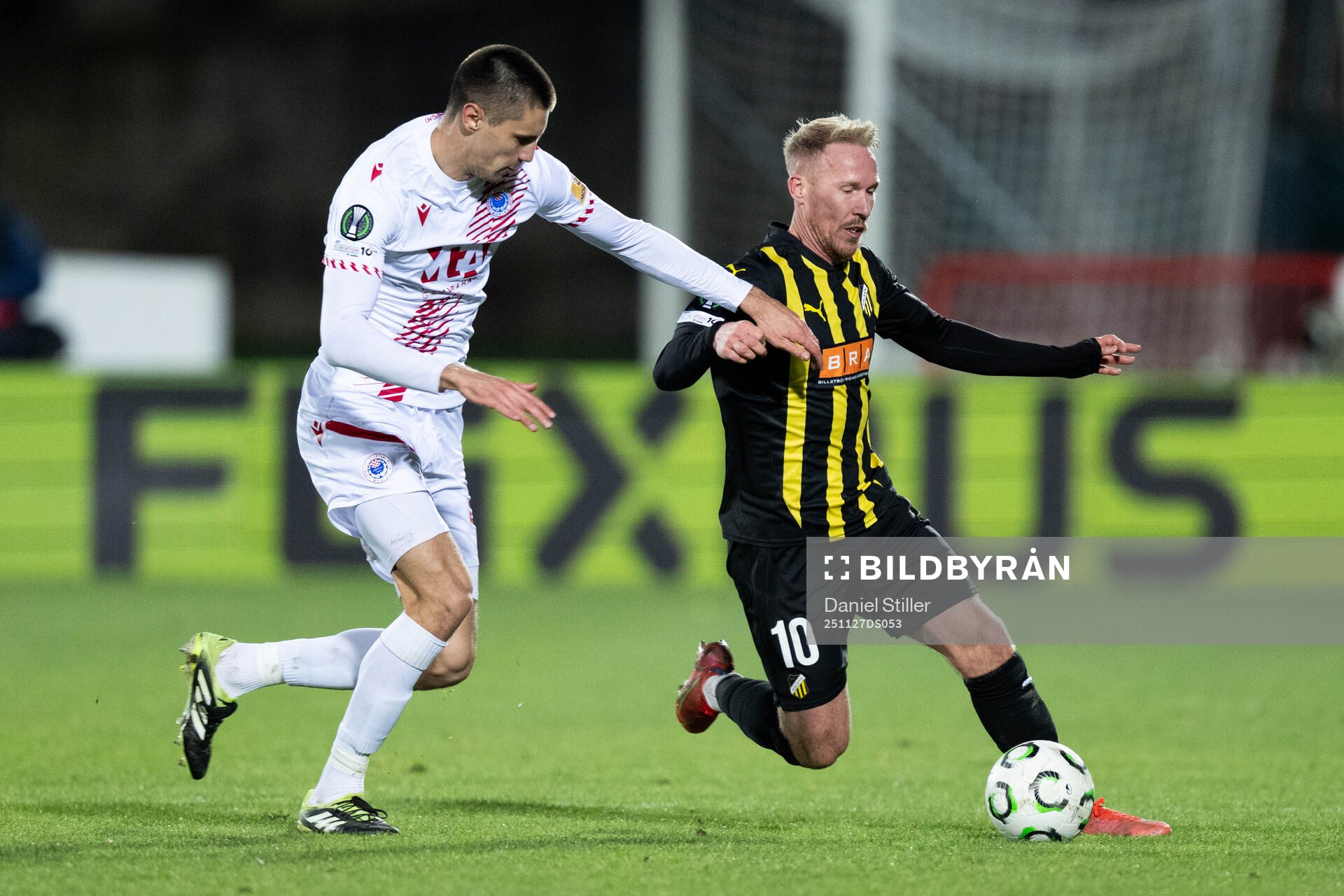 Igor Savic of Zrinjski Mostar and Mikkel Rygaard Jensen of
